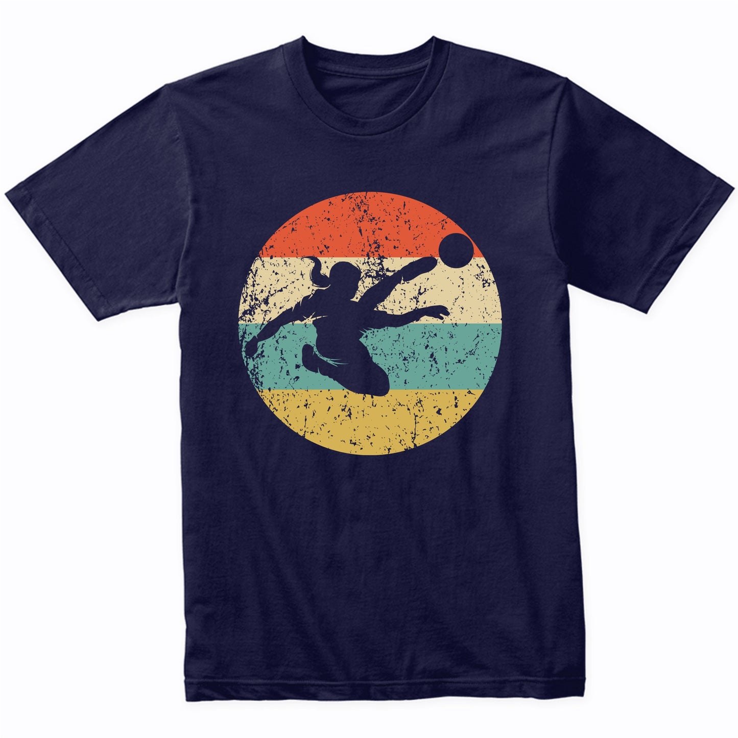 Retro Soccer Player Female Athlete Girls Sports T-Shirt