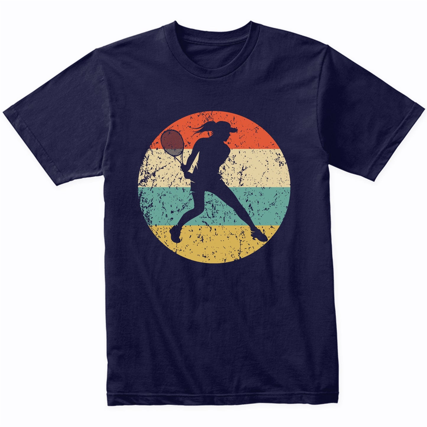 Retro Tennis Player Female Athlete Girls Sports T-Shirt