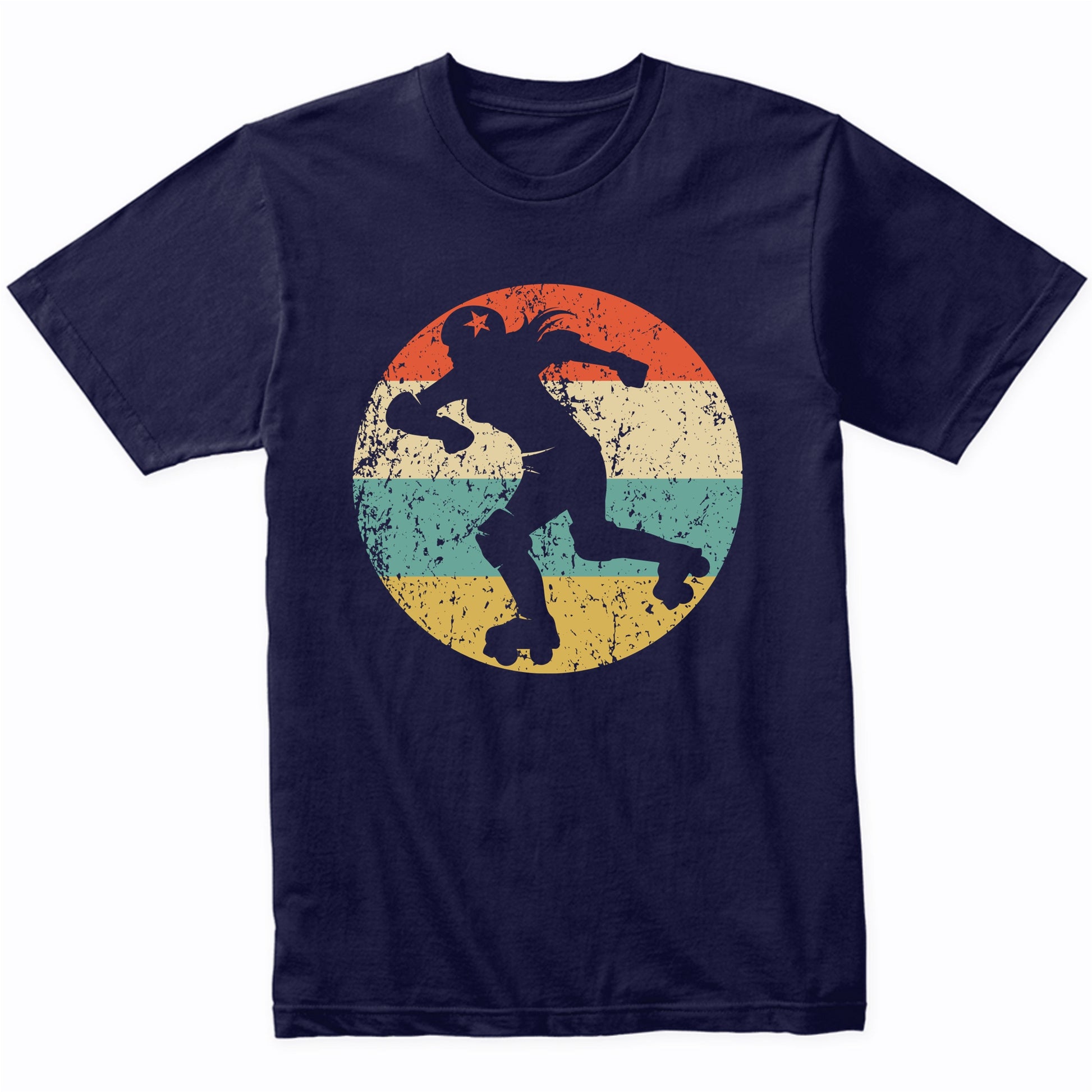 Retro Roller Derby Skater Female Athlete Girls Sports T-Shirt