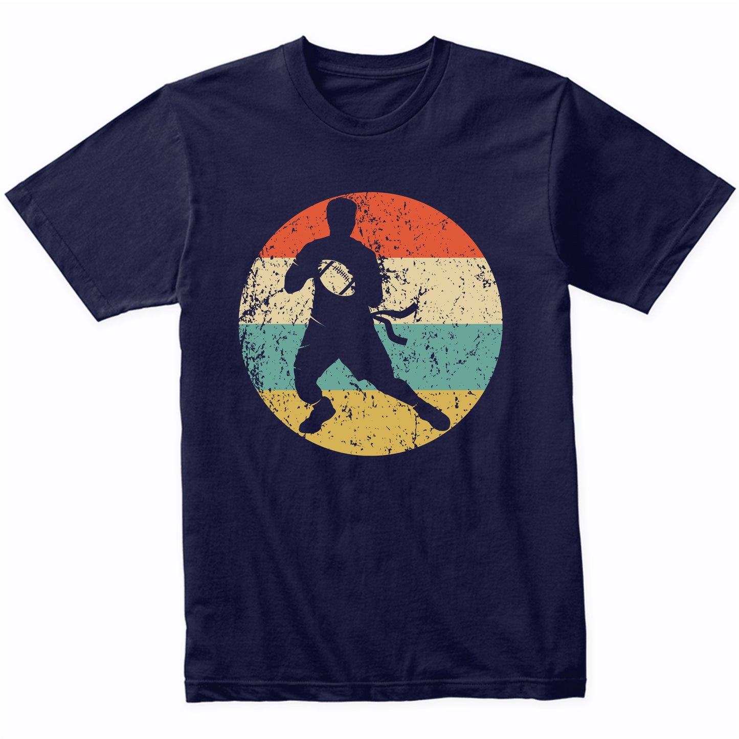 Retro Flag Football Player Vintage Style Flag Football T-Shirt