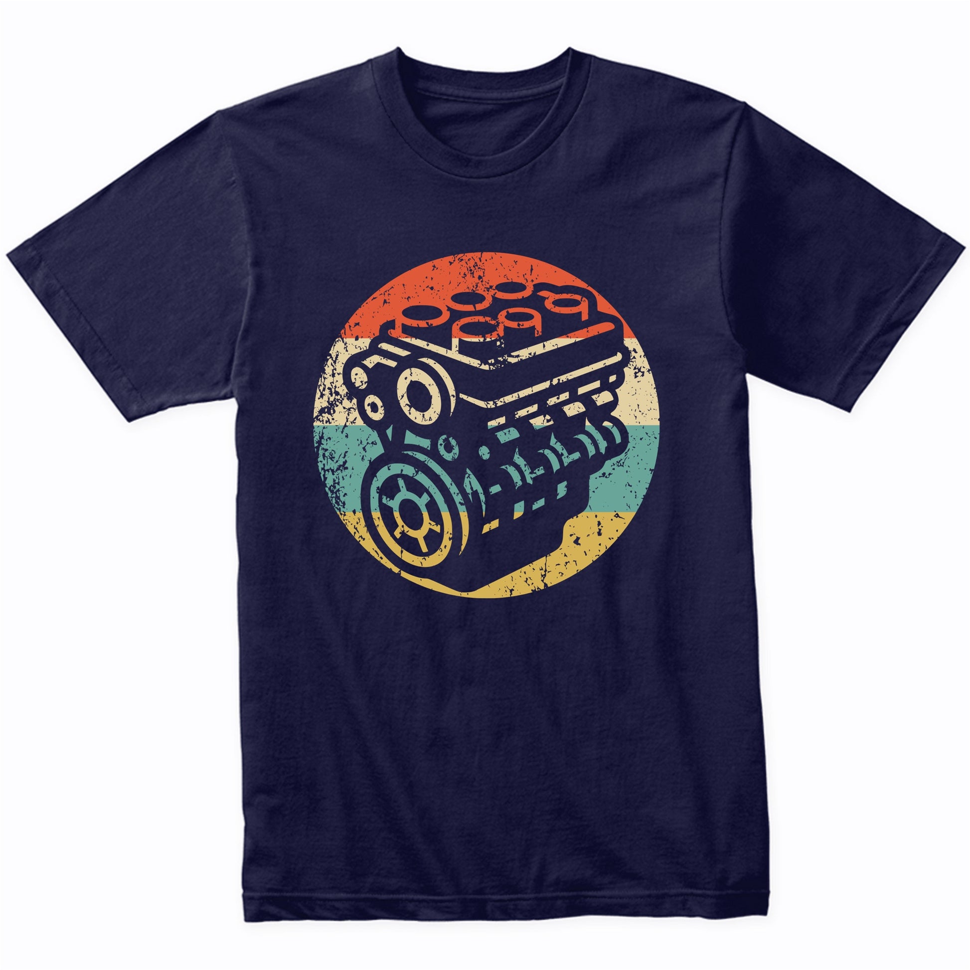 Retro Car Engine Vintage Style Mechanic T-Shirt