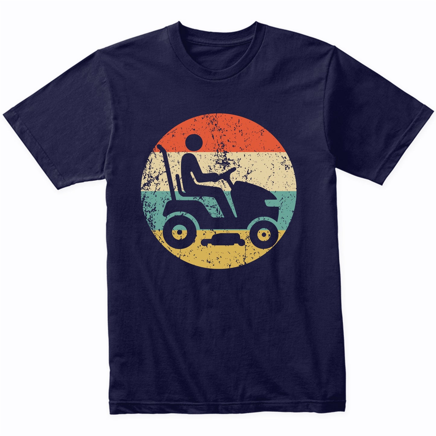 Retro Riding Lawnmower Vintage Style Lawnmowing T-Shirt