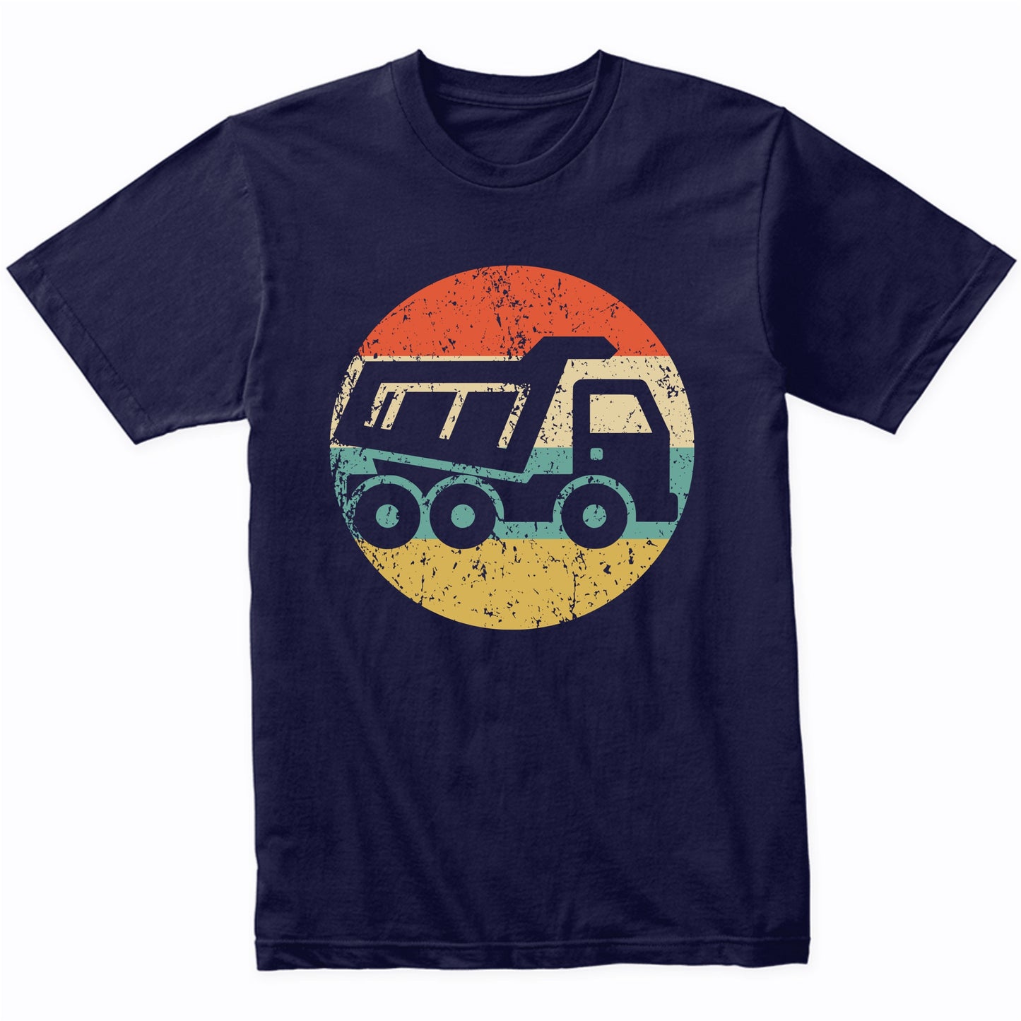Retro Dump Truck Vintage Style Heavy Machinery Construction T-Shirt