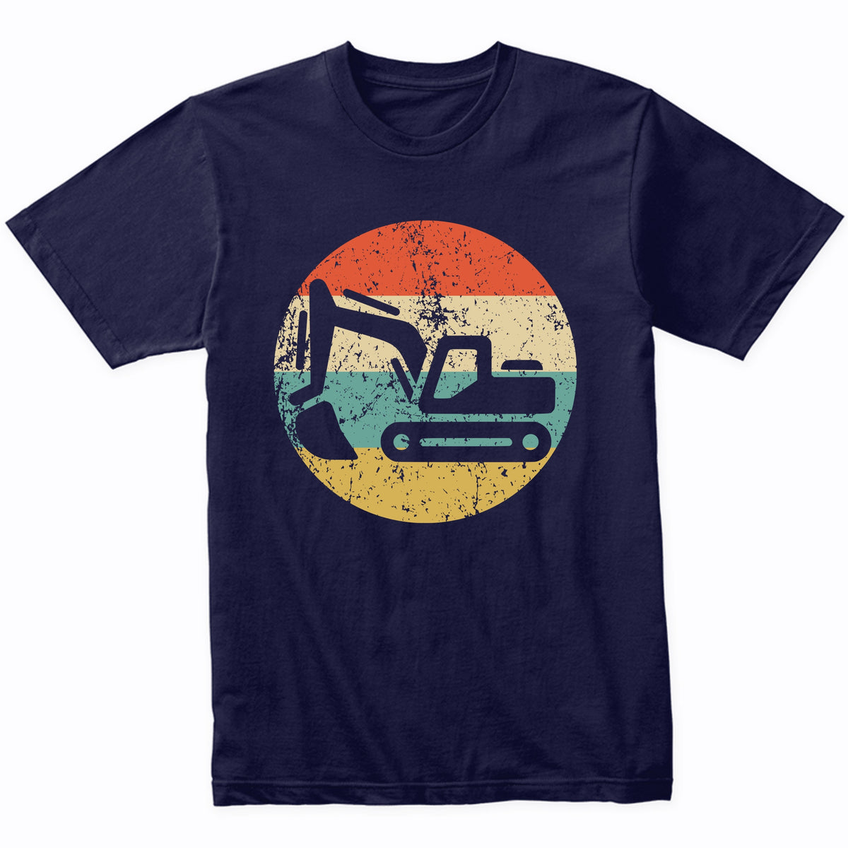 Retro Excavator Vintage Style Heavy Machinery Construction T-Shirt