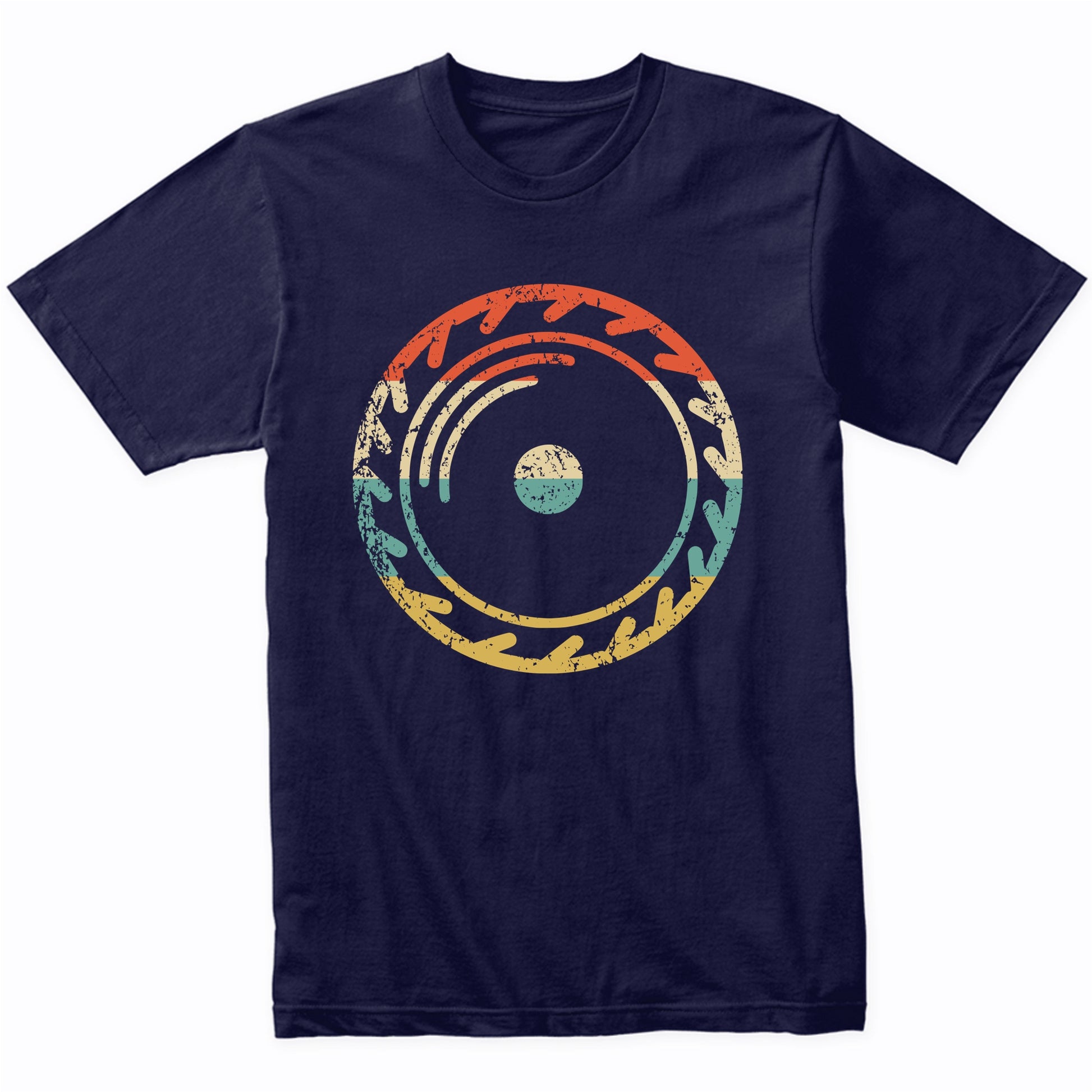 Retro Circular Saw Blade Vintage Style Carpenter T-Shirt