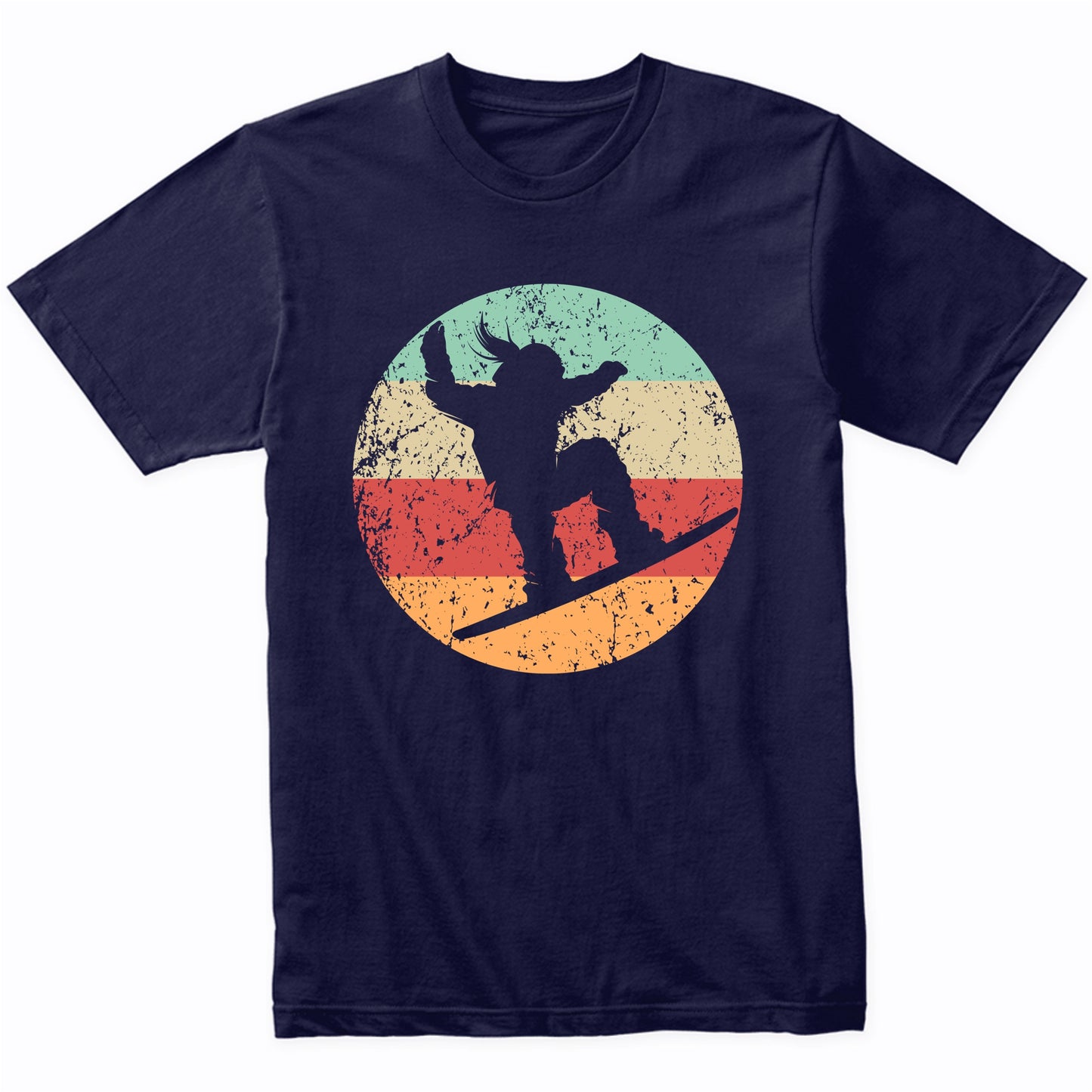 Retro Snowboarder Female Athlete Snowboarding Girls Sports T-Shirt