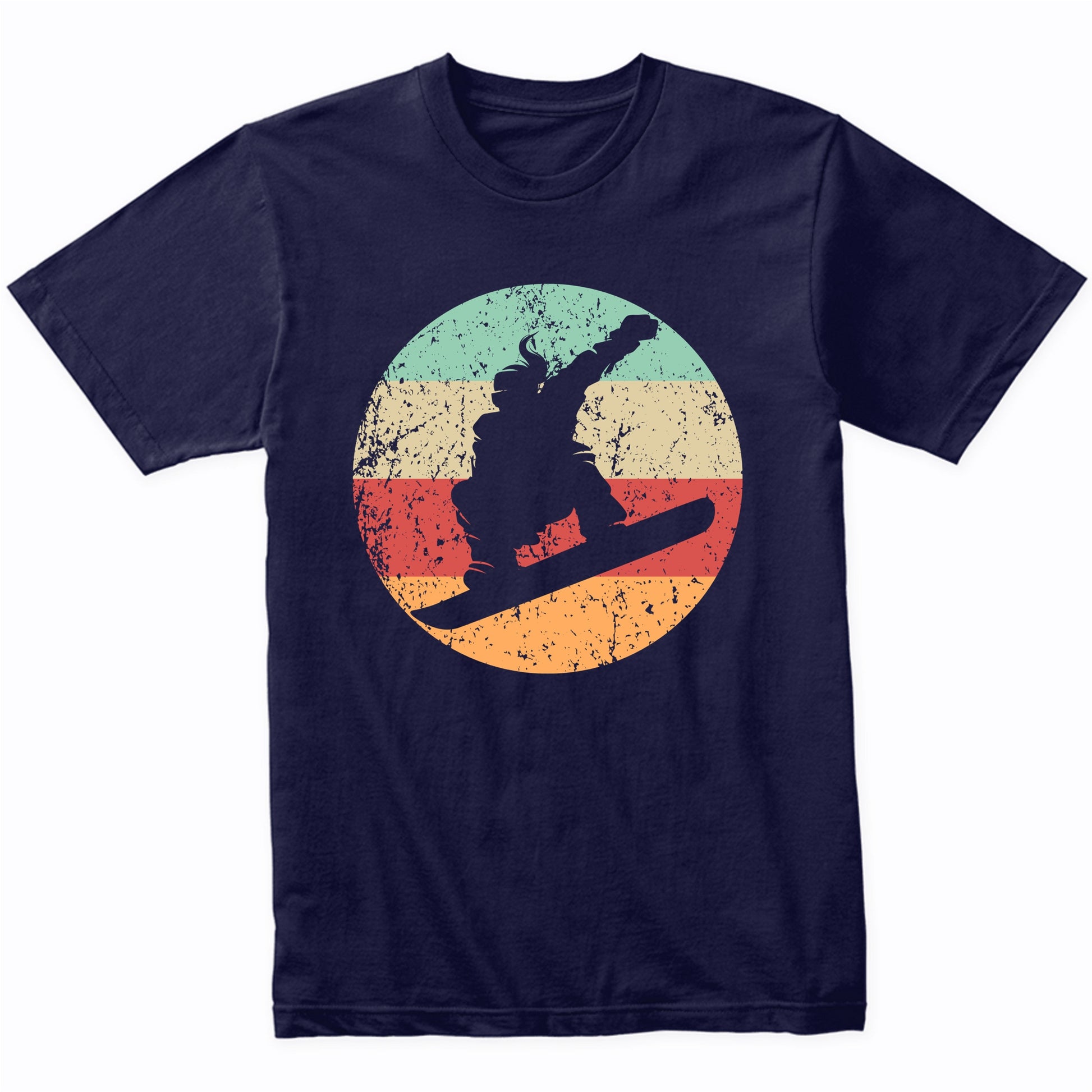 Retro Snowboarder Female Athlete Snowboarding Girls Sports T-Shirt