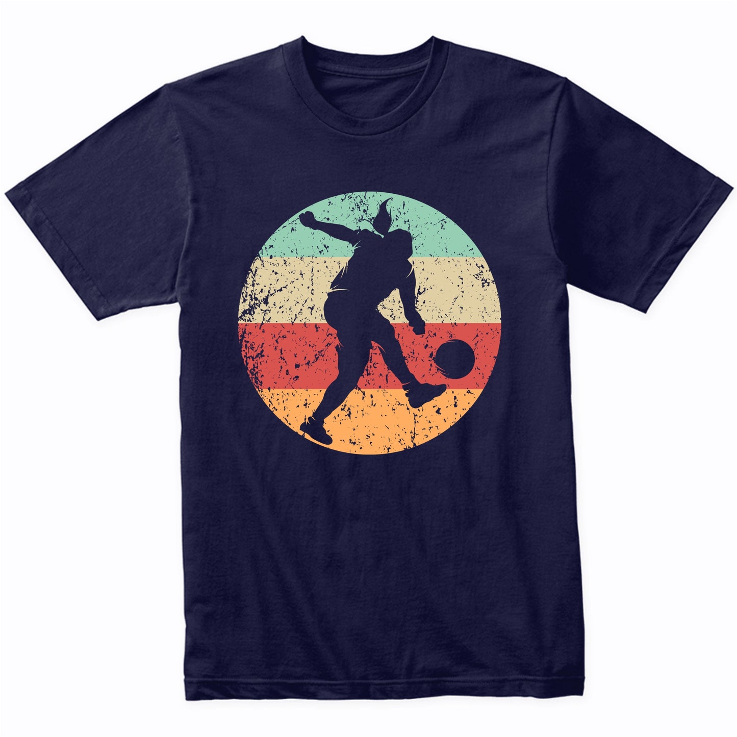 Retro Soccer Player Female Athlete Girls Sports T-Shirt