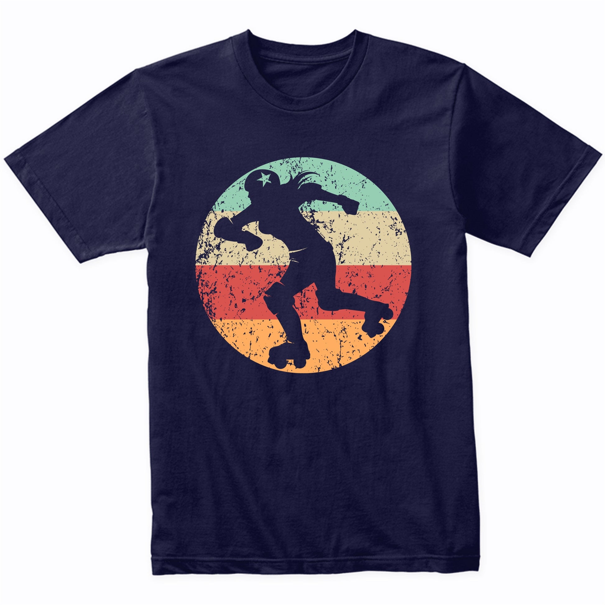 Retro Roller Derby Skater Female Athlete Girls Sports T-Shirt