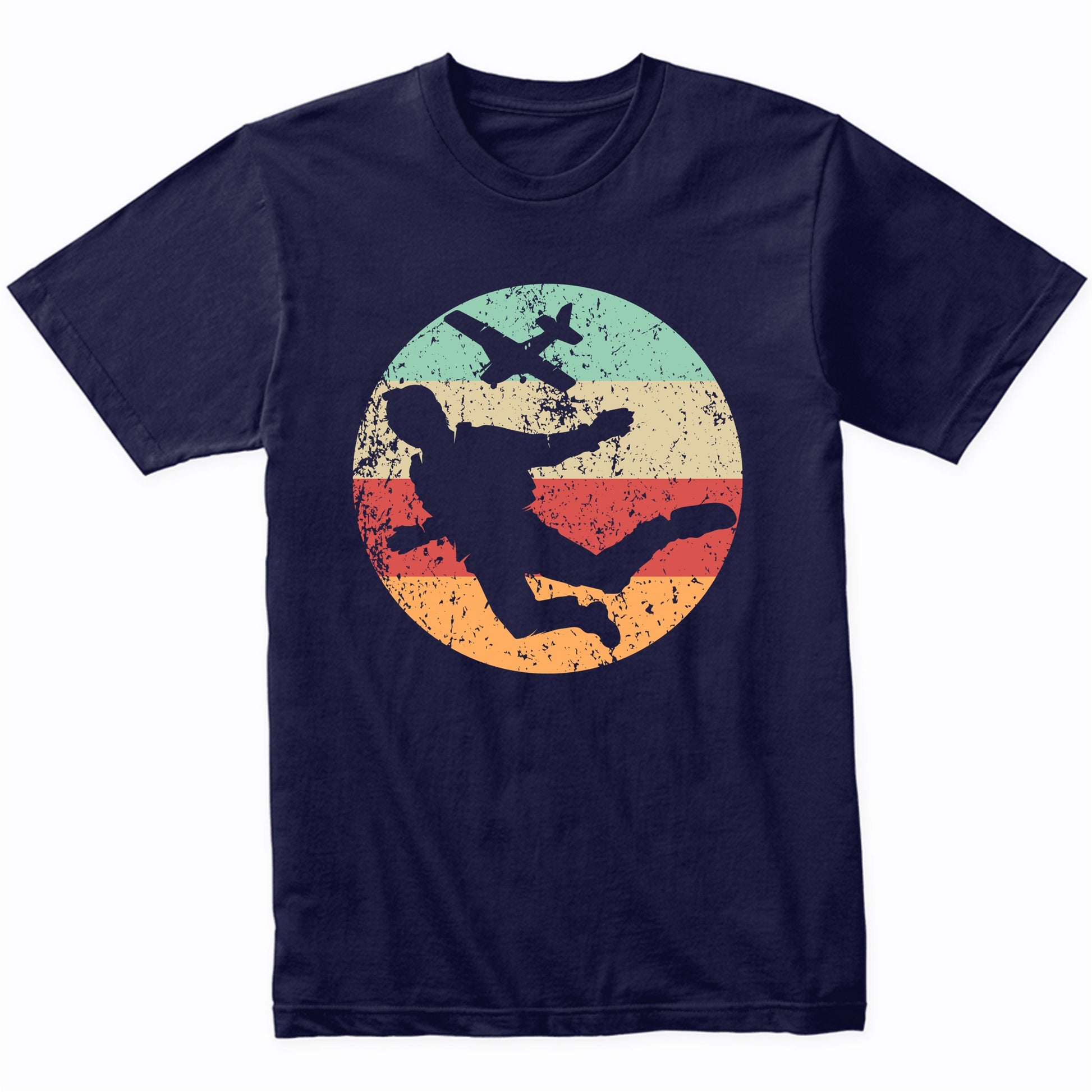 Retro Skydiver Extreme Athlete Skydiving T-Shirt