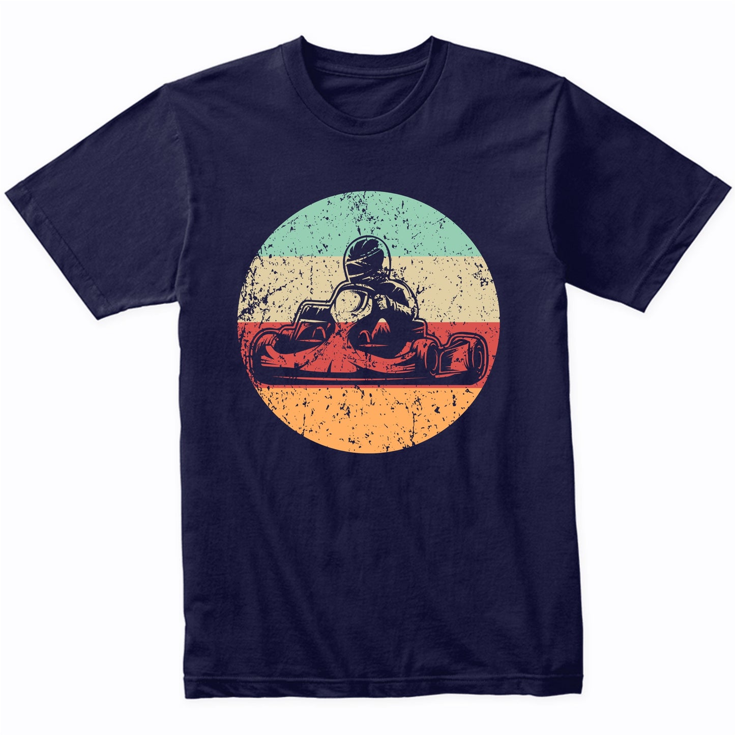 Retro Go Kart Driver Vintage Style Race Car T-Shirt