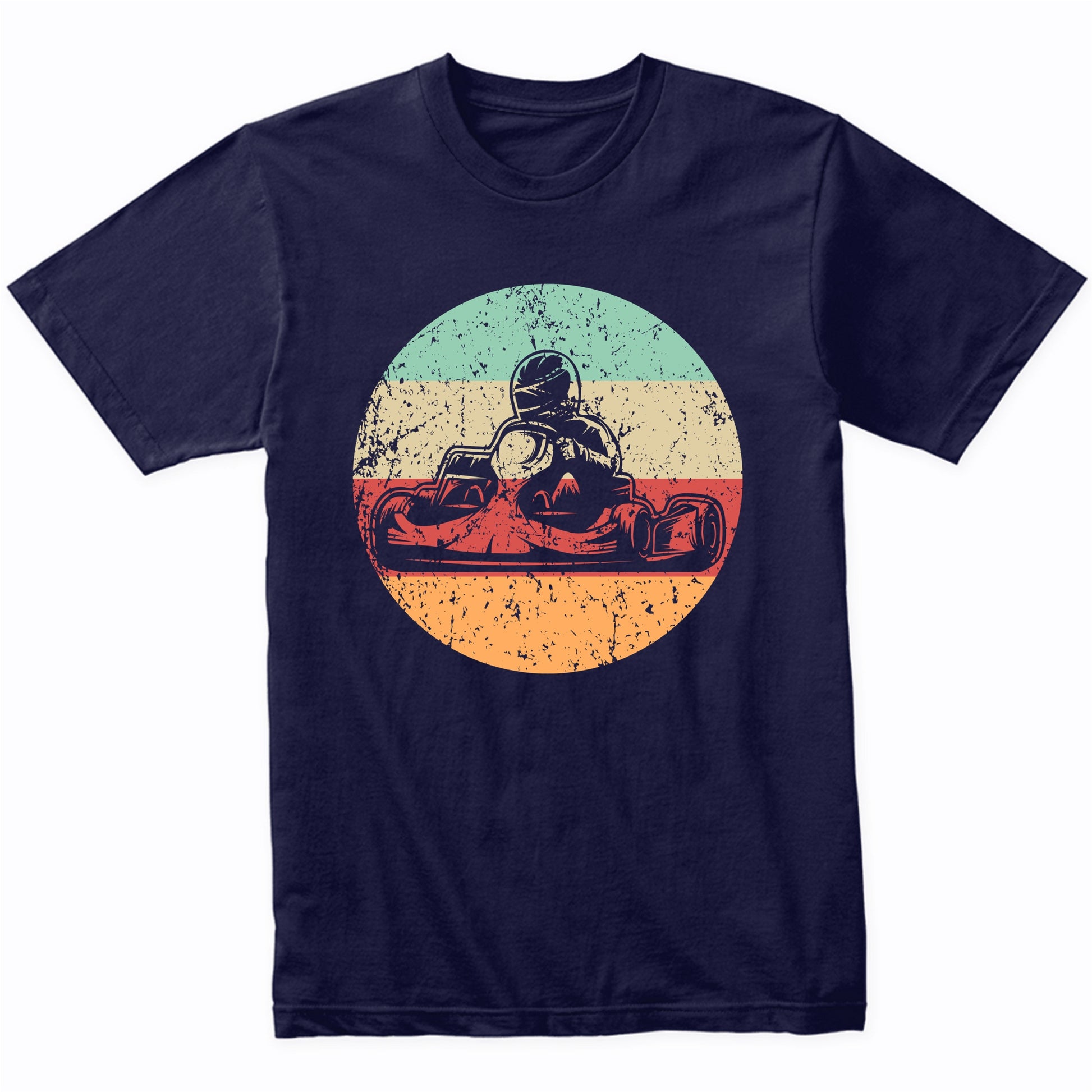 Retro Go Kart Driver Vintage Style Race Car T-Shirt