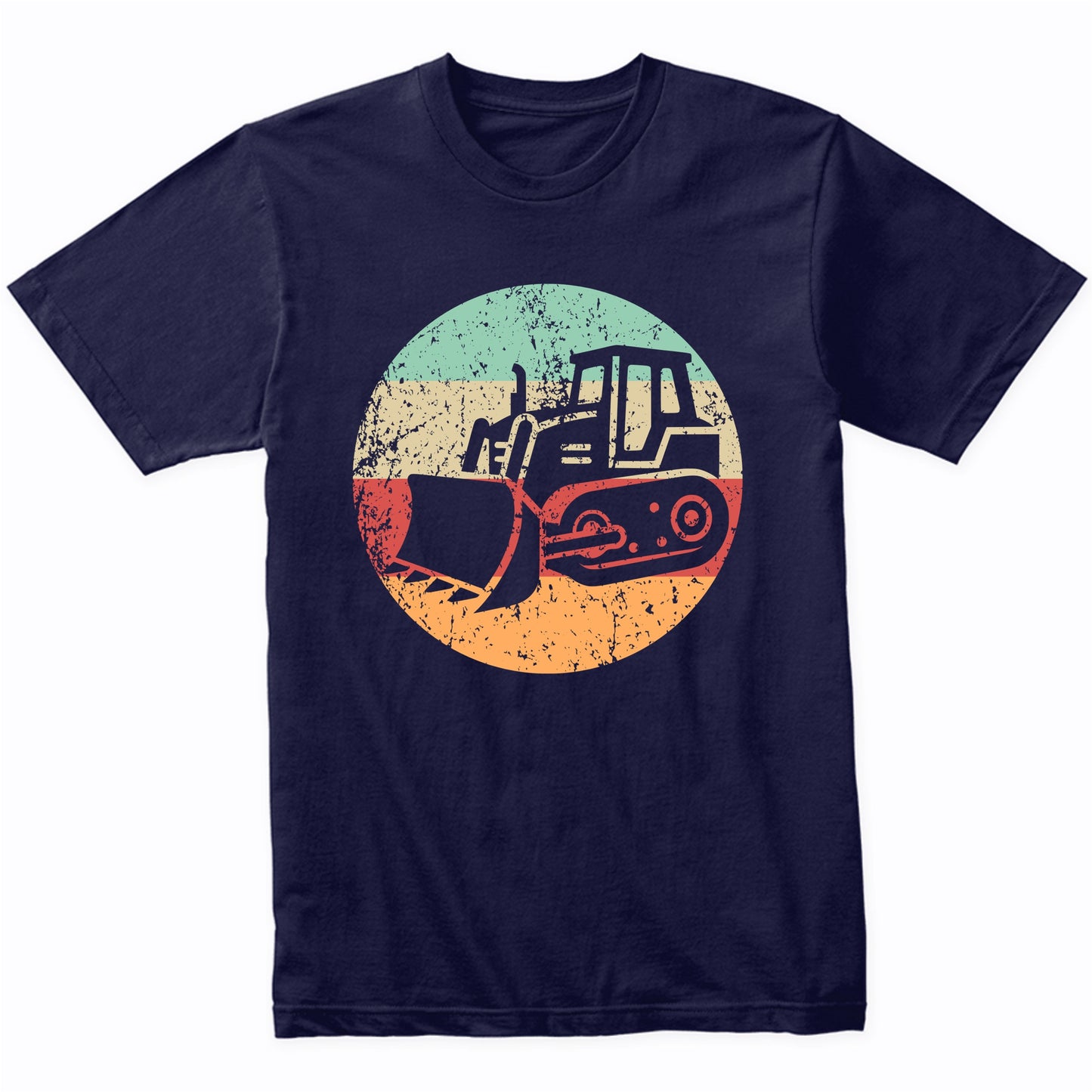 Retro Bulldozer Vintage Style Heavy Machinery Construction T-Shirt