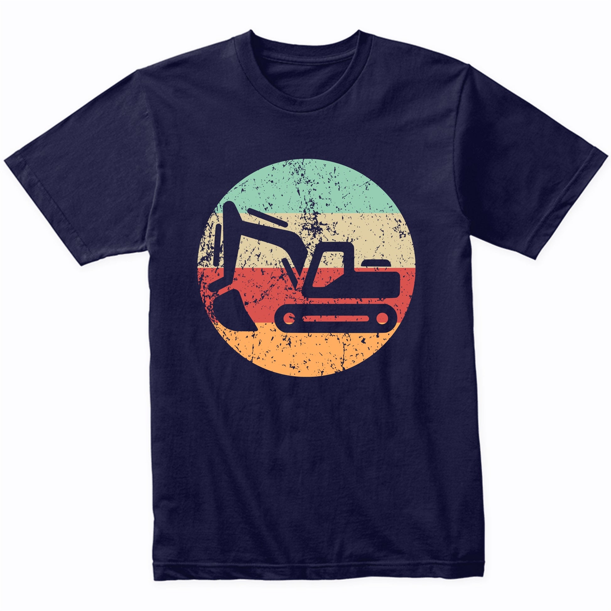 Retro Excavator Vintage Style Heavy Machinery Construction T-Shirt