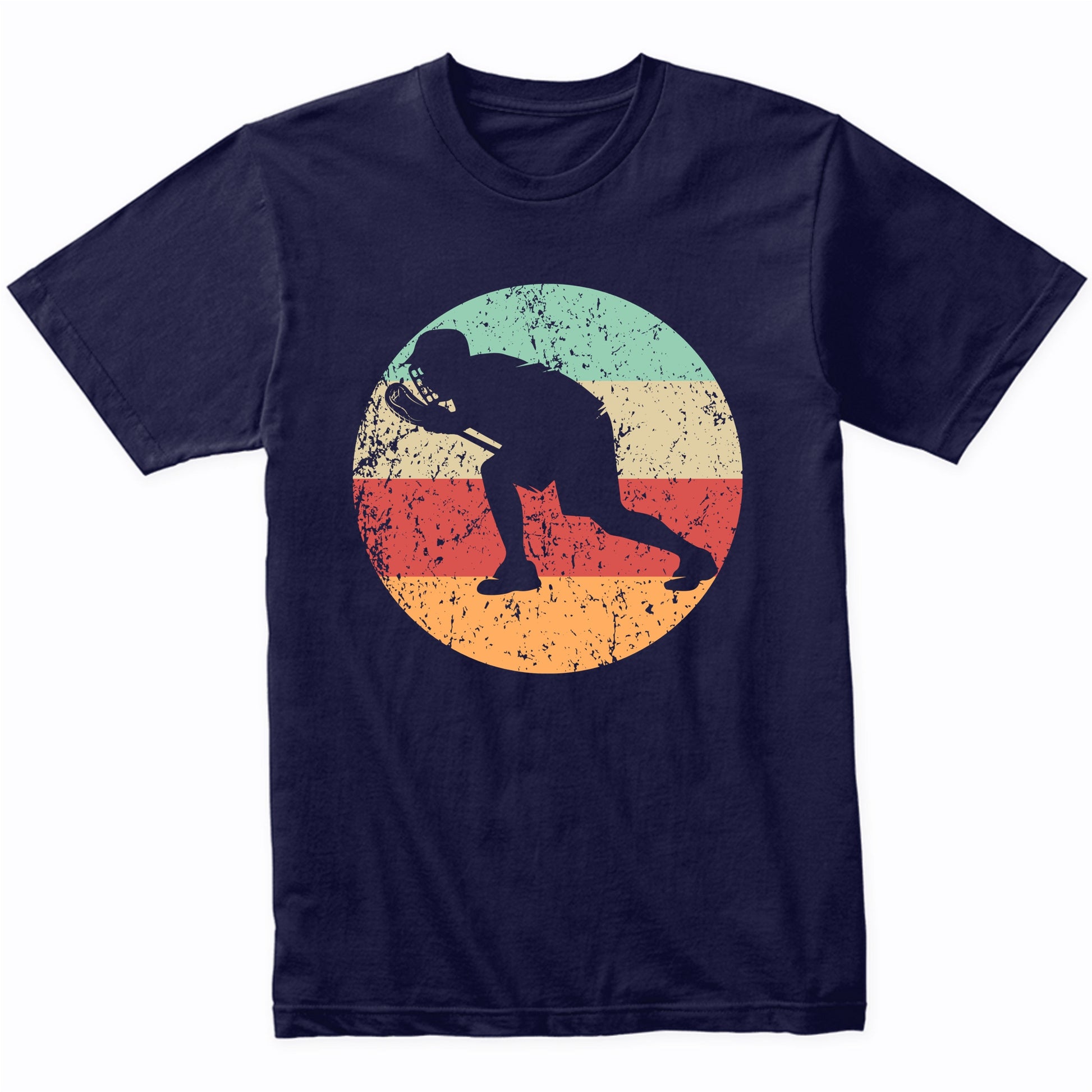 Retro Lacrosse Goalie Vintage Style Lacrosse T-Shirt