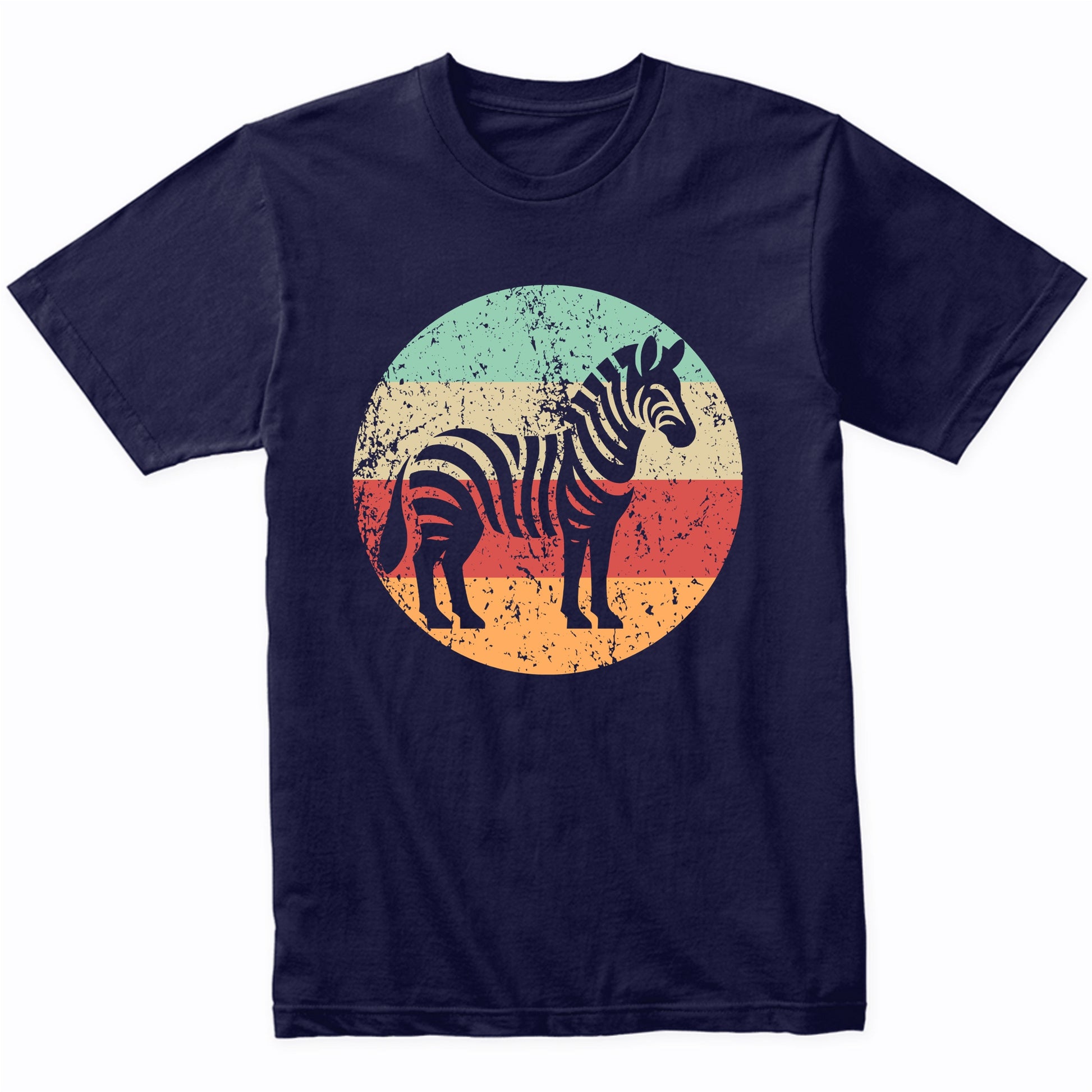 Retro Zebra Vintage Style Wild Animal T-Shirt