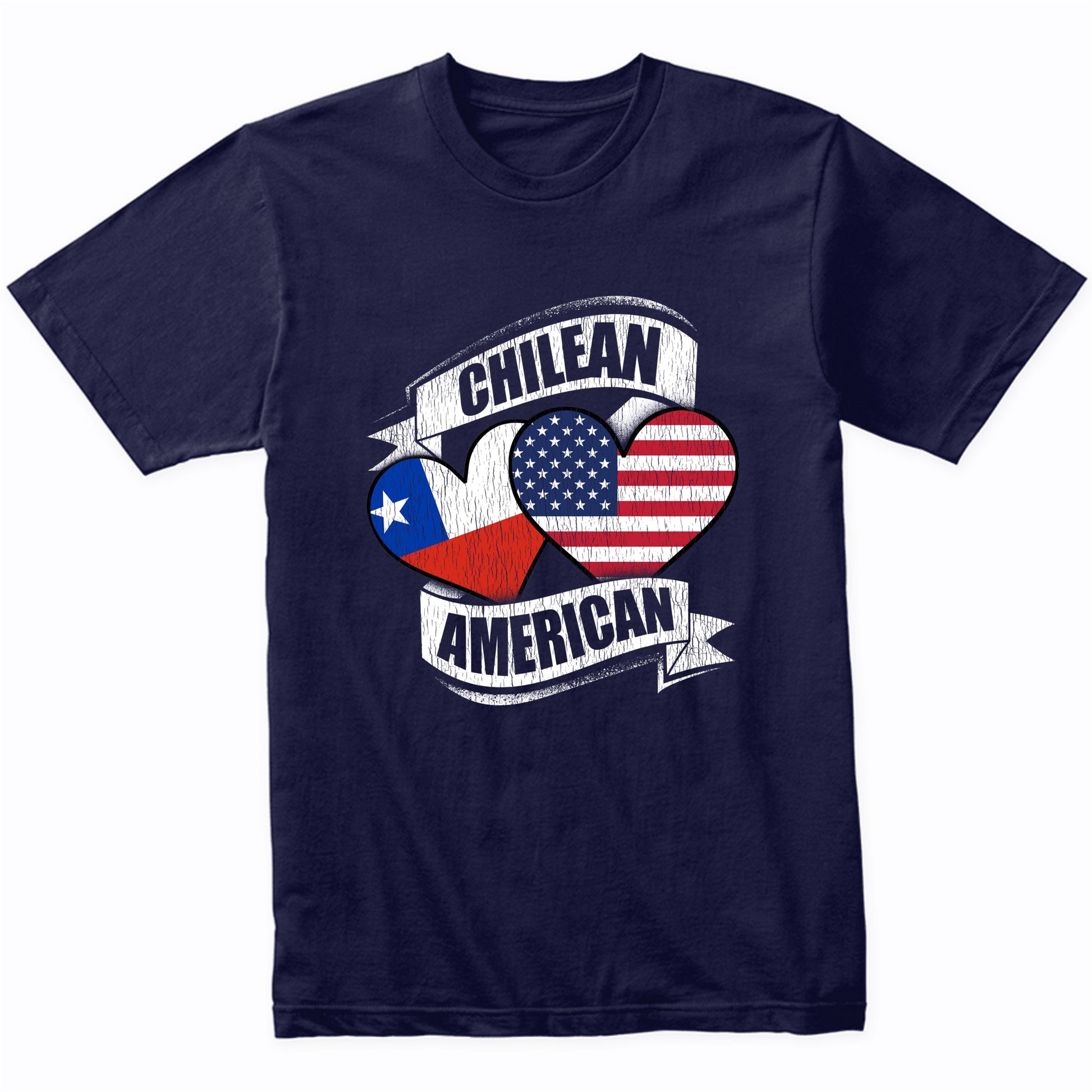 Chilean American Hearts USA Chile Flags T-Shirt