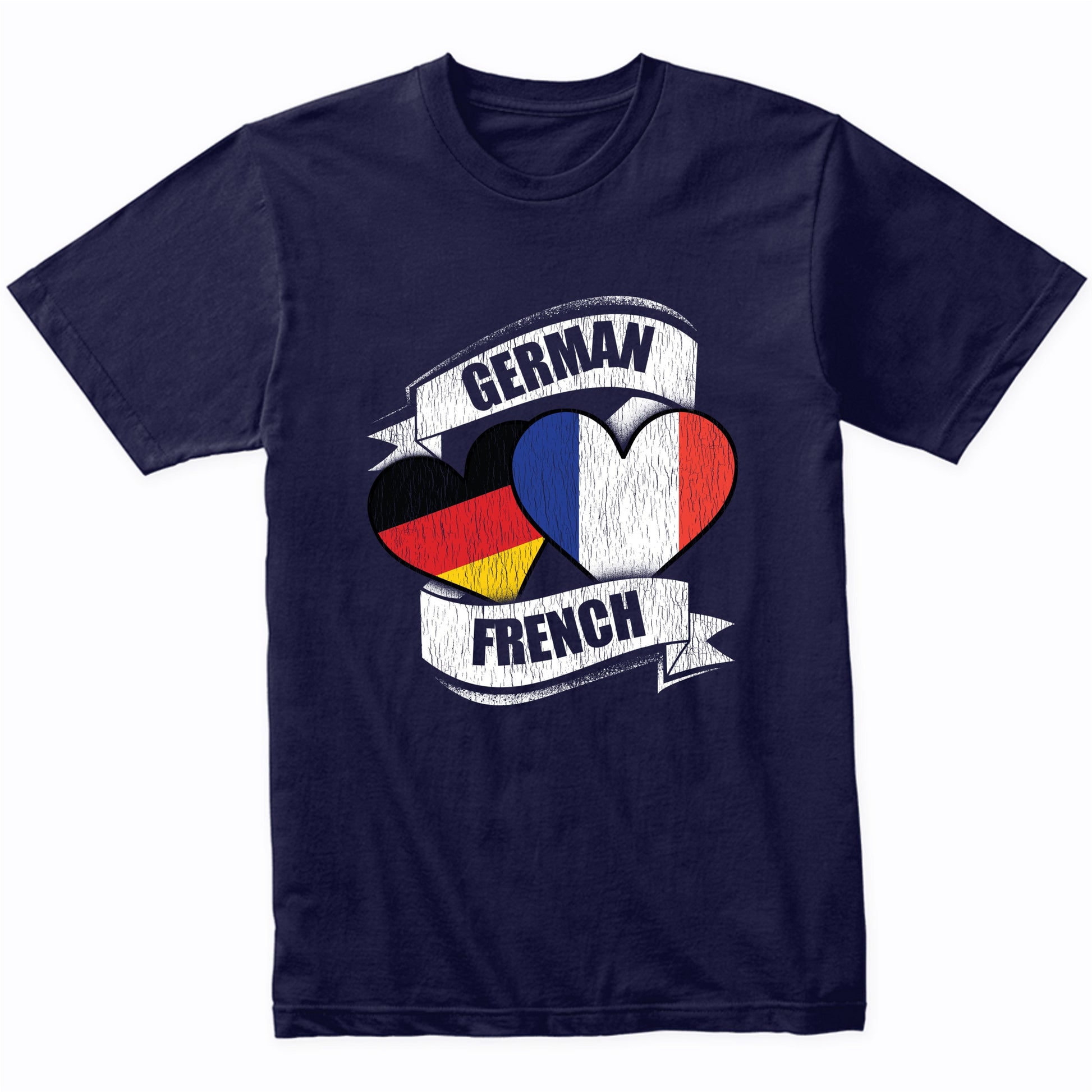German French Hearts Germany France Flags T-Shirt