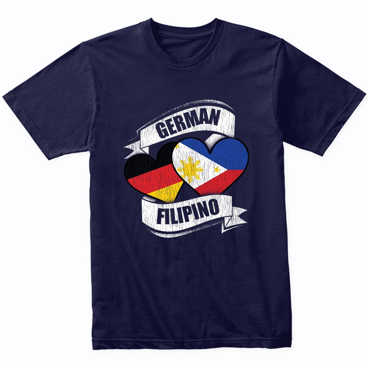 German Filipino Hearts Germany Philippines Flags T-Shirt