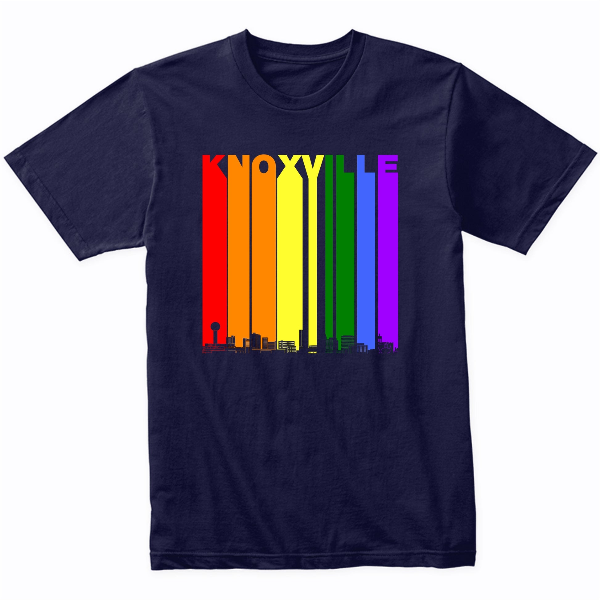 Knoxville Tennessee Skyline Rainbow LGBT Gay Pride T-Shirt