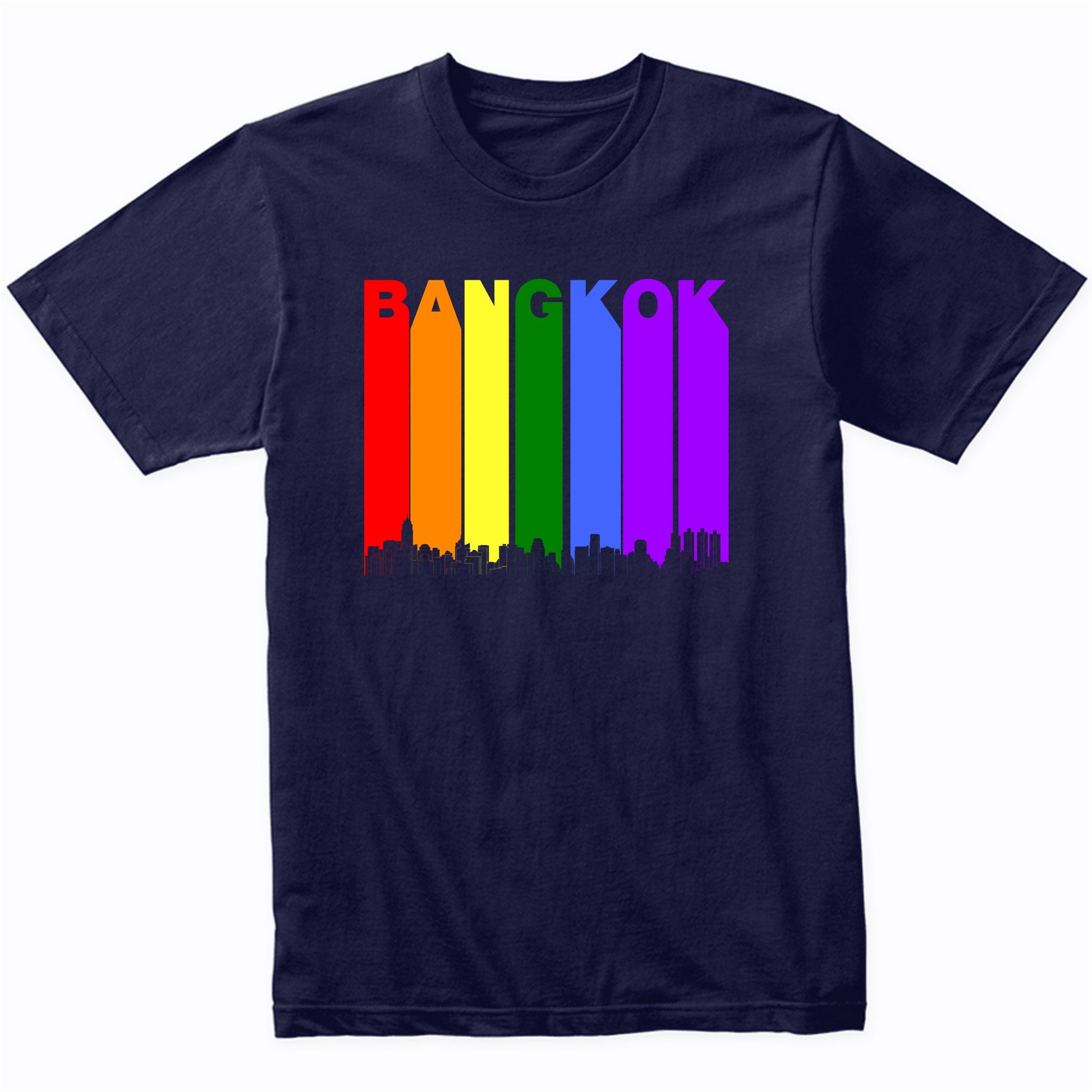 Bangkok Thailand Skyline Rainbow LGBT Gay Pride T-Shirt