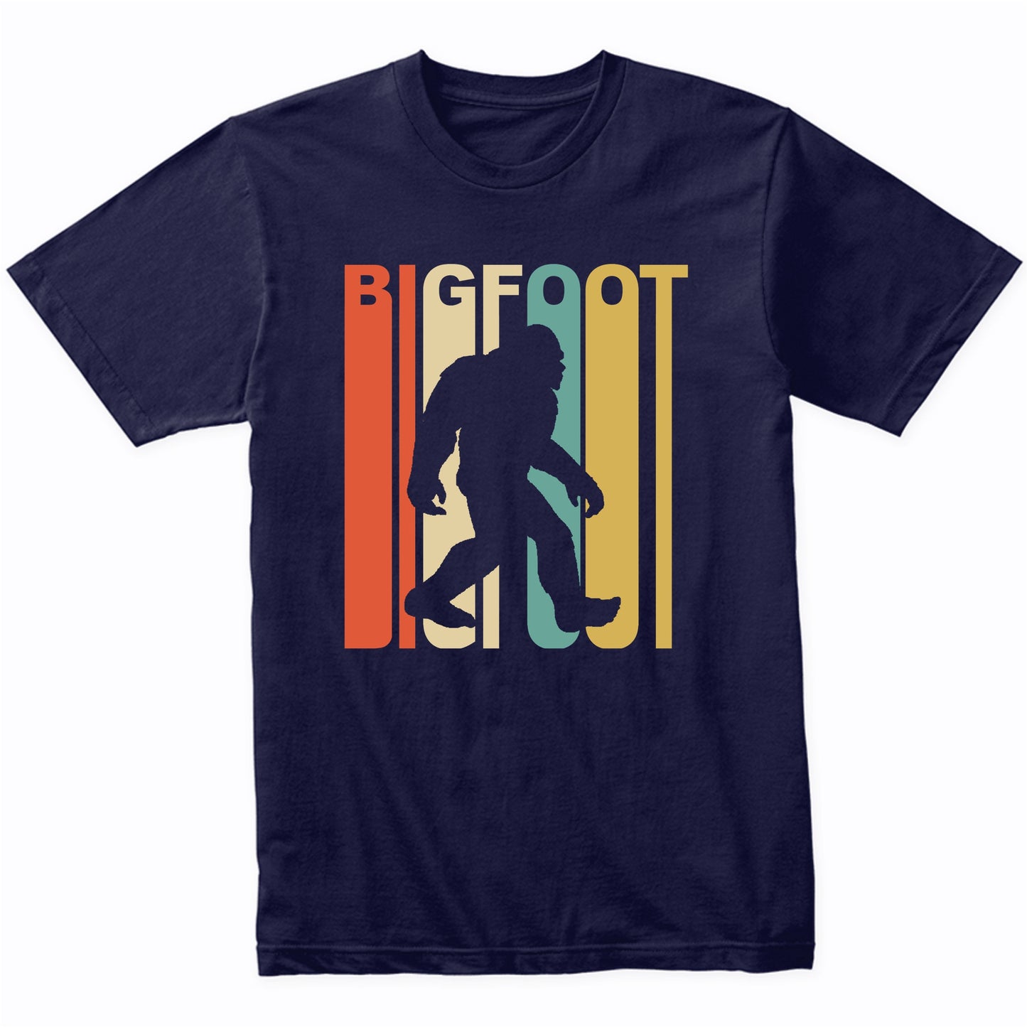 Vintage Retro 1970's Style Bigfoot Silhouette T-Shirt