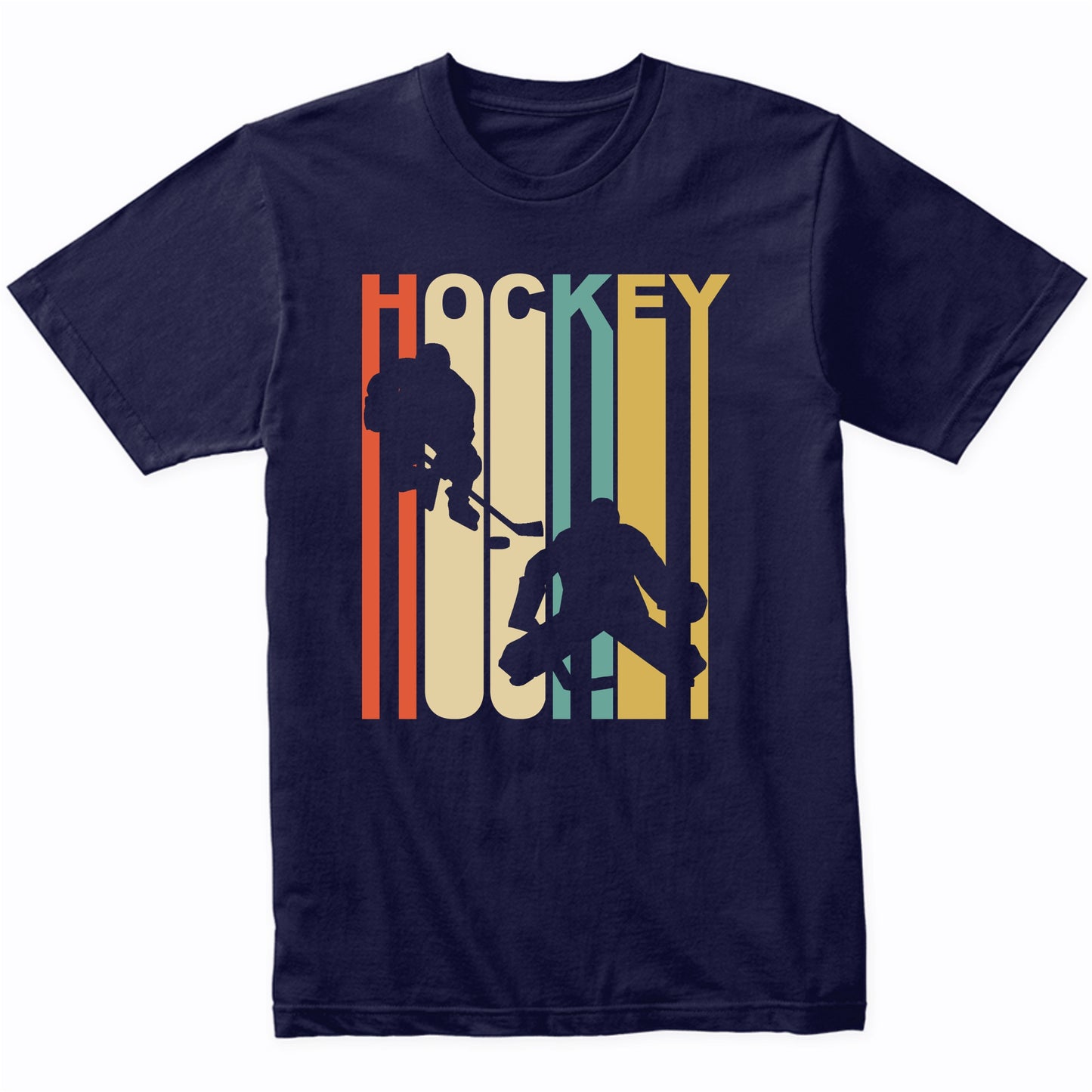 Vintage Retro 1970's Style Hockey T-Shirt