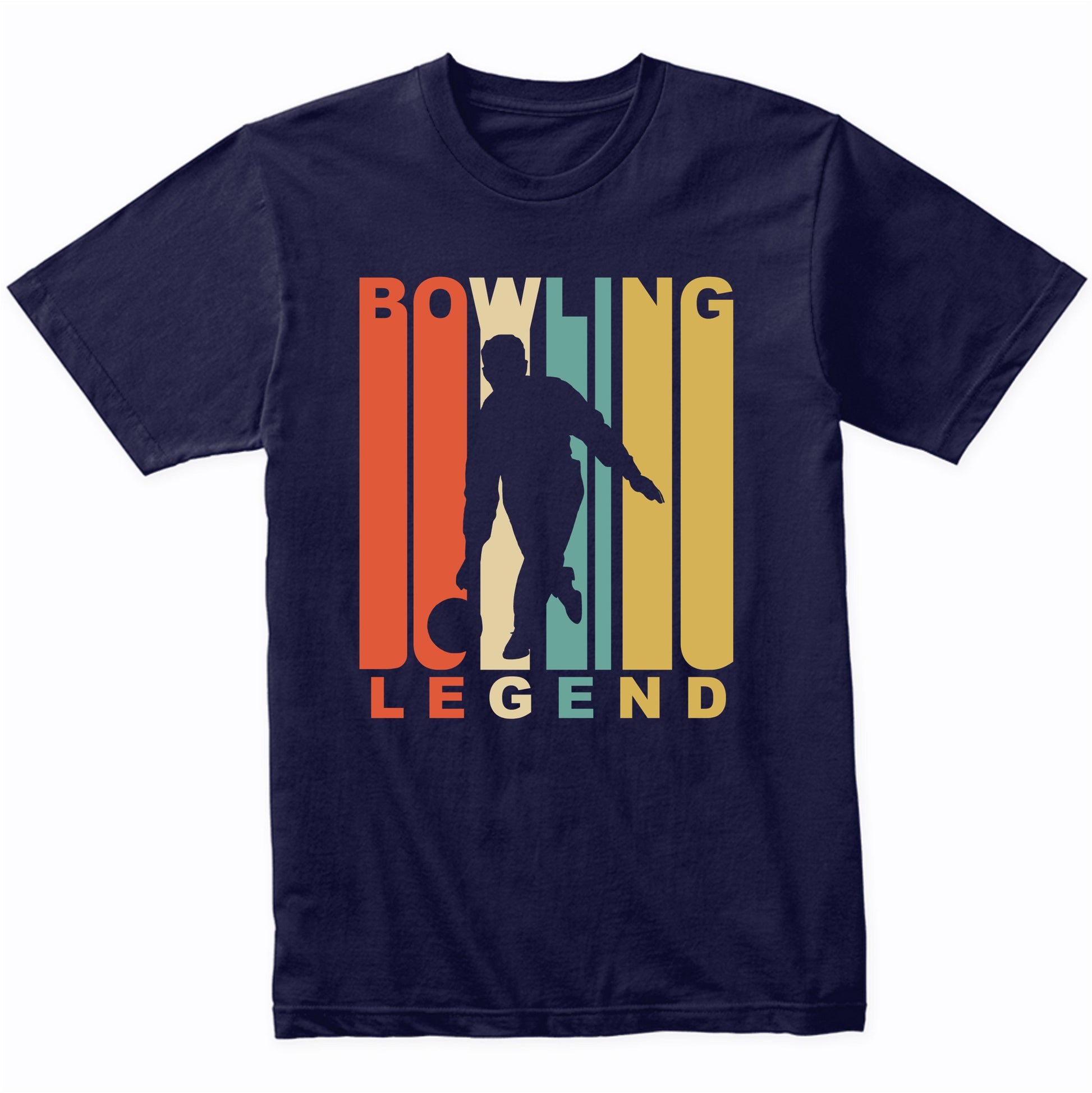 Vintage 1970's Style Bowling Legend Retro Bowler T-Shirt