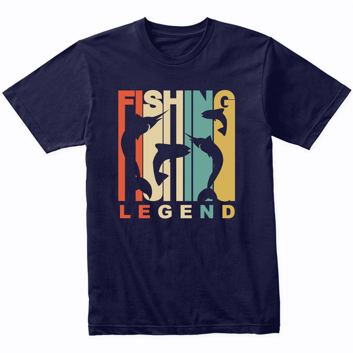 Vintage 1970's Style Fishing Legend Retro T-Shirt