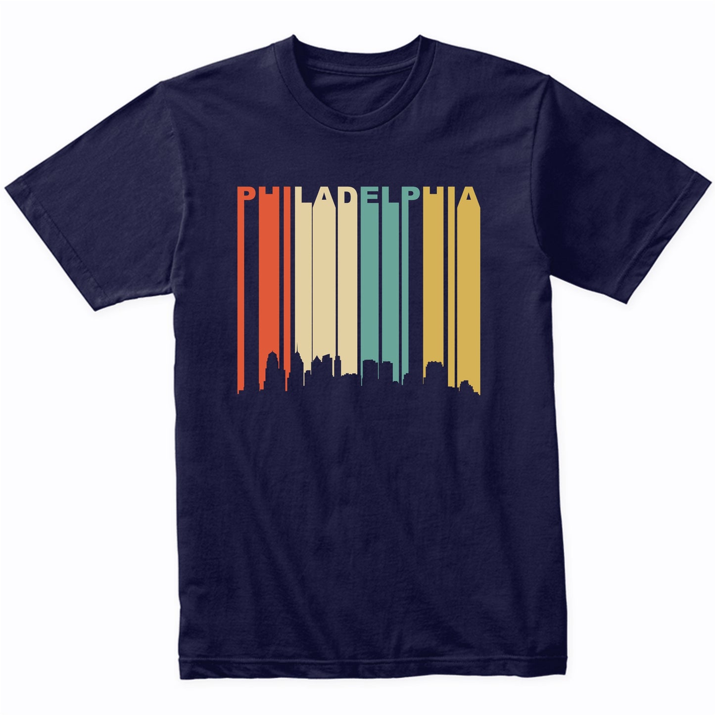 Retro 1970s Philadelphia Pennsylvania Downtown Skyline Shirt