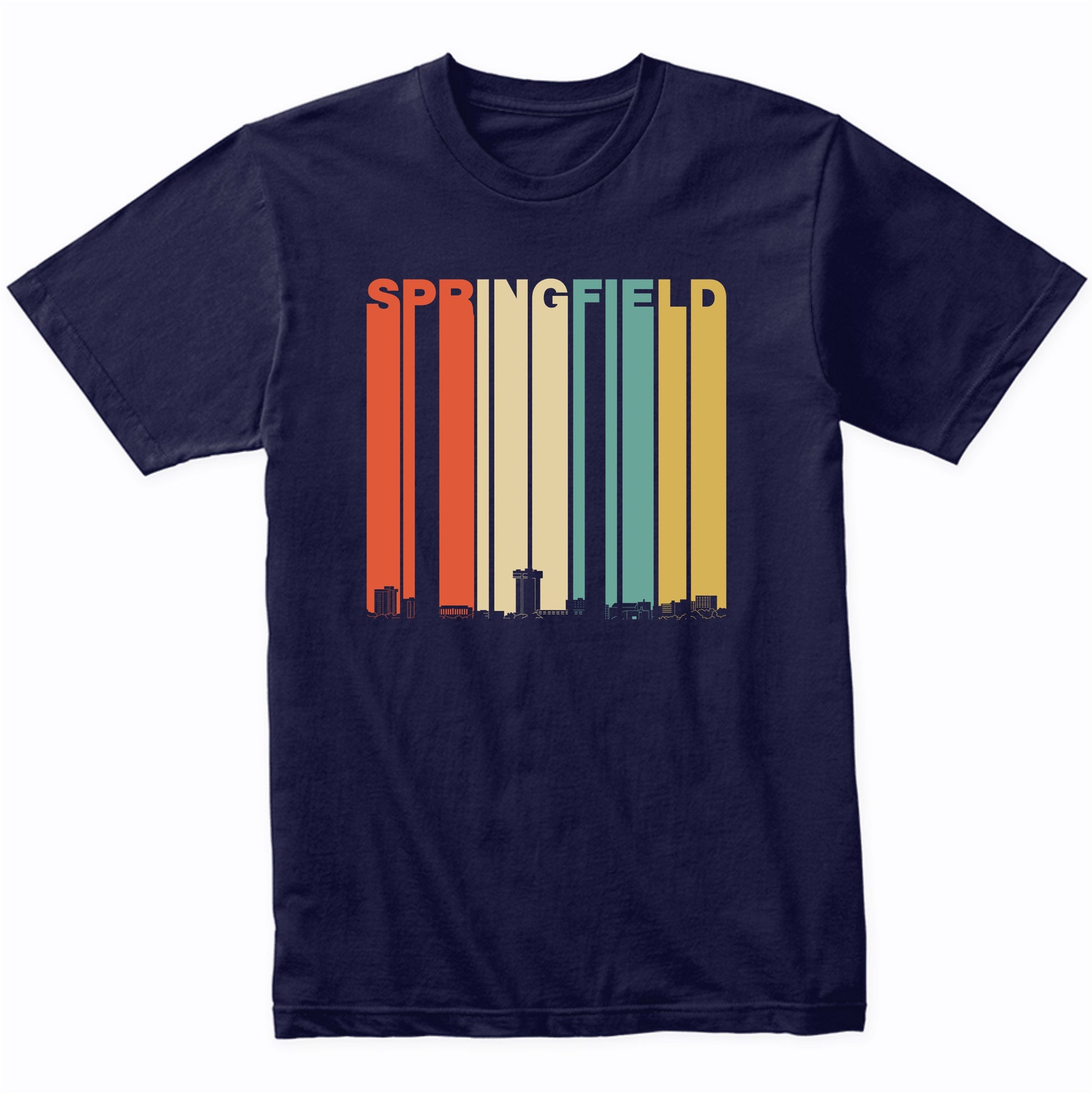 Vintage 1970's Style Springfield Missouri Skyline T-Shirt