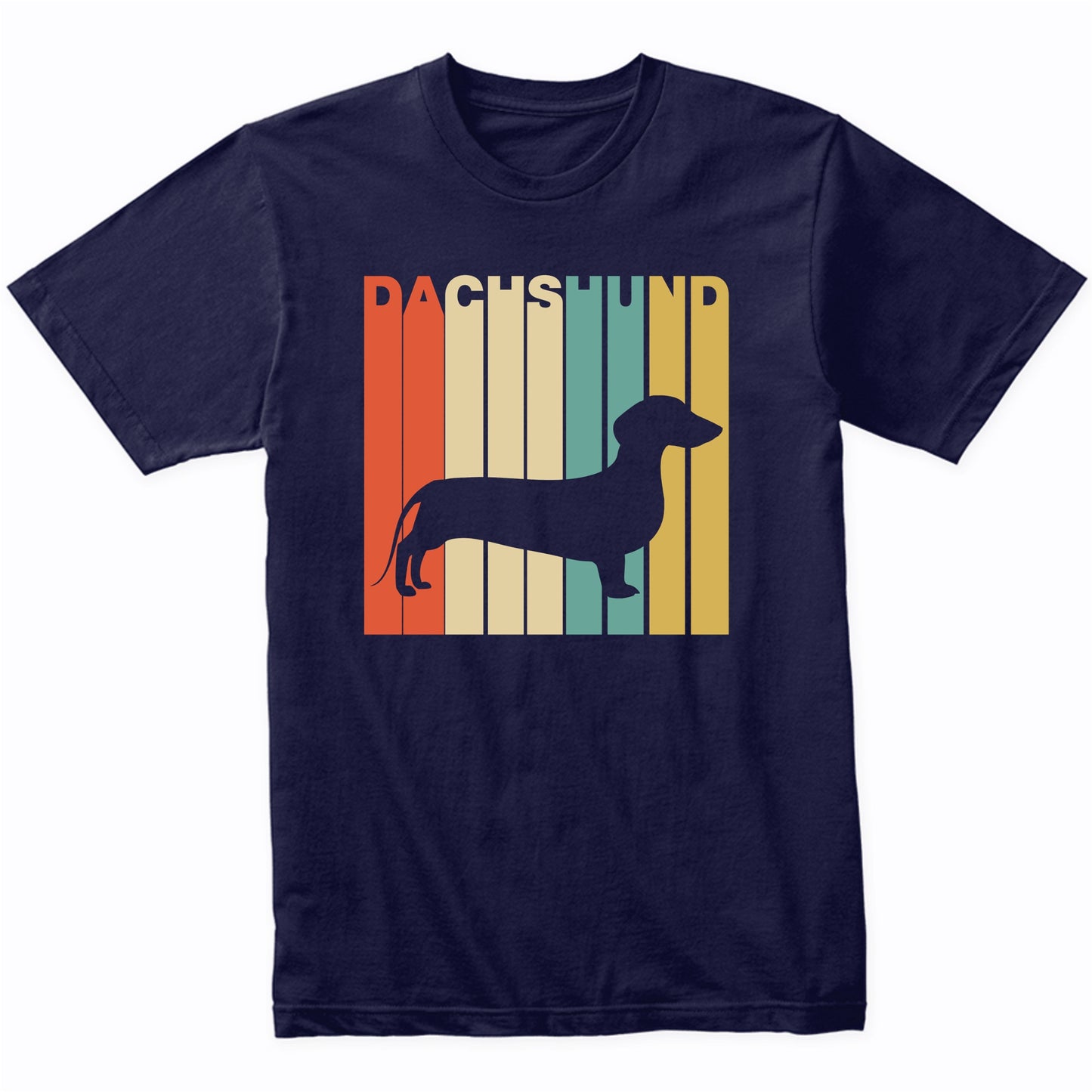 Vintage 1970's Style Dachshund Silhouette Dog Owner T-Shirt