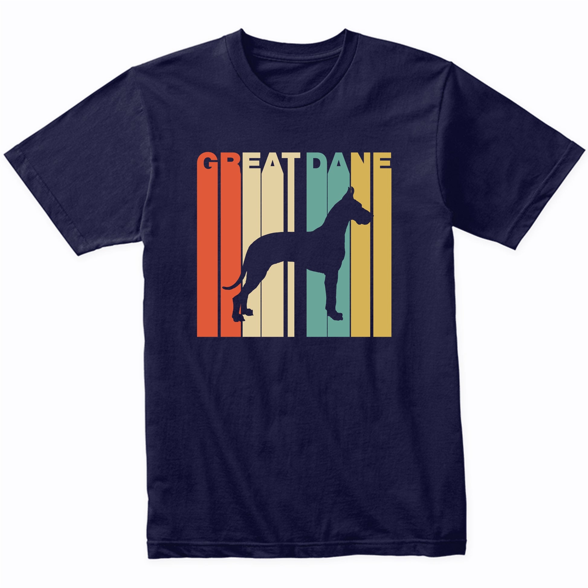 Vintage 1970's Style Great Dane Silhouette Dog Owner T-Shirt