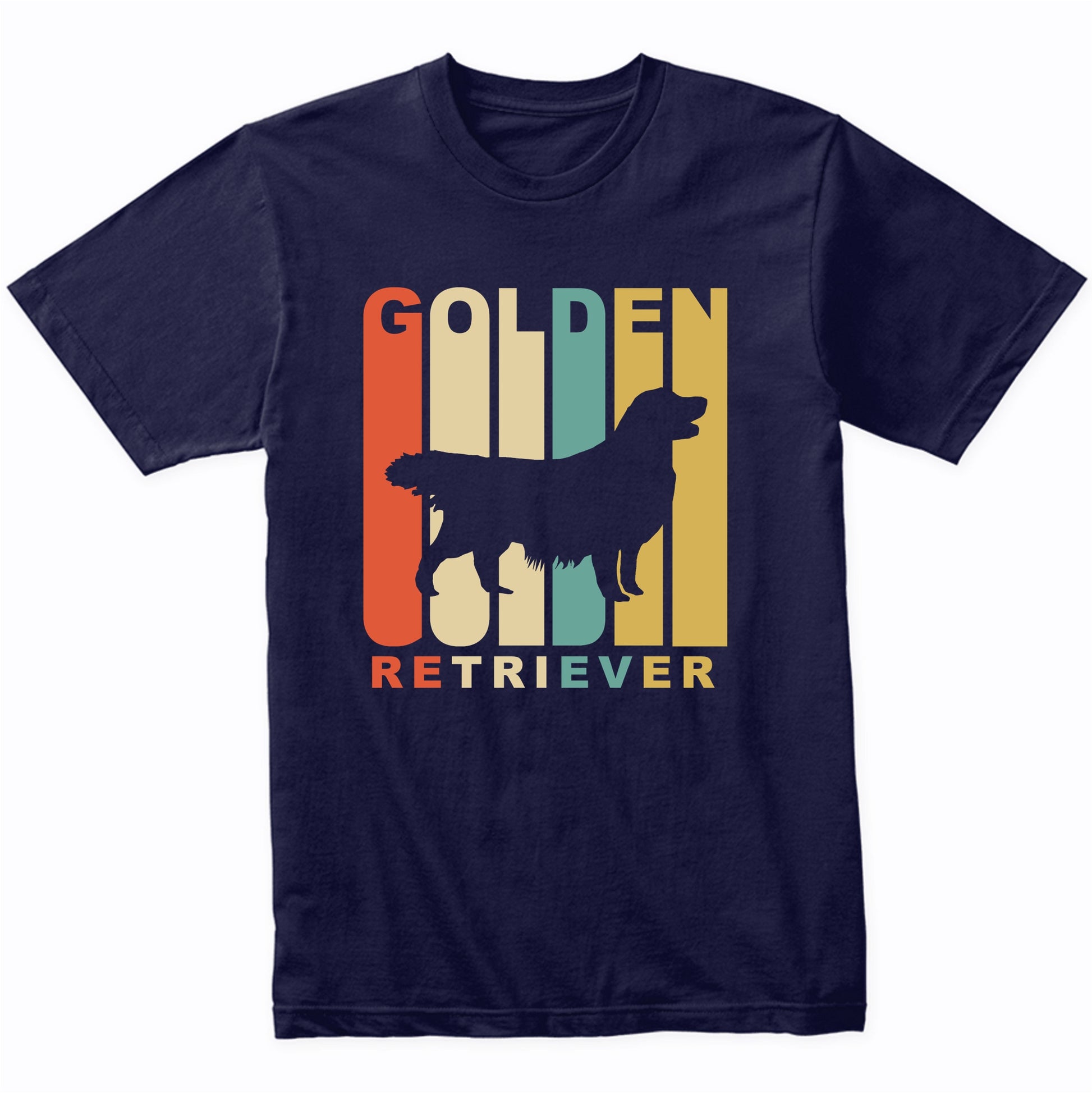 Vintage Style Golden Retriever Silhouette Dog Owner T-Shirt