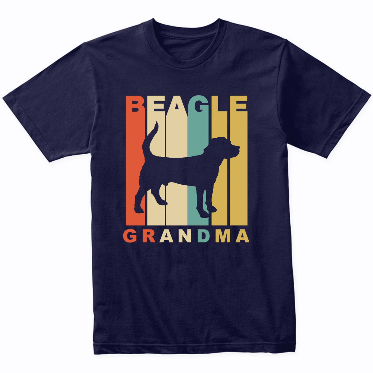 Retro Style Beagle Grandma Dog Grandparent T-Shirt