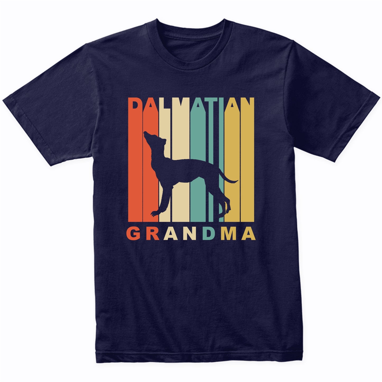 Retro Style Dalmatian Grandma Dog Grandparent T-Shirt