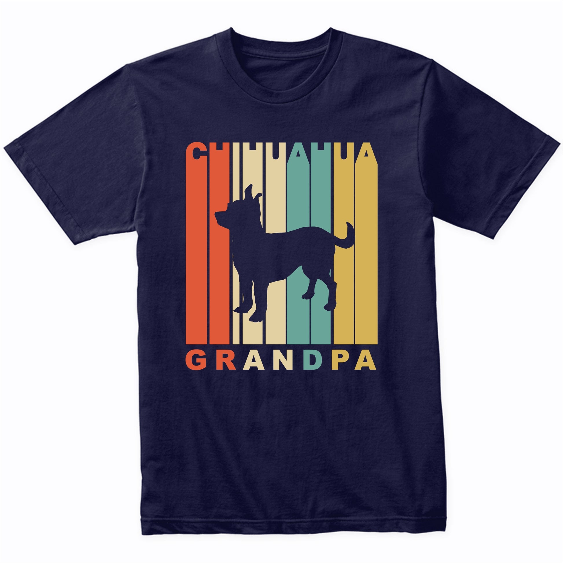 Retro Style Chihuahua Grandpa Dog Grandparent T-Shirt