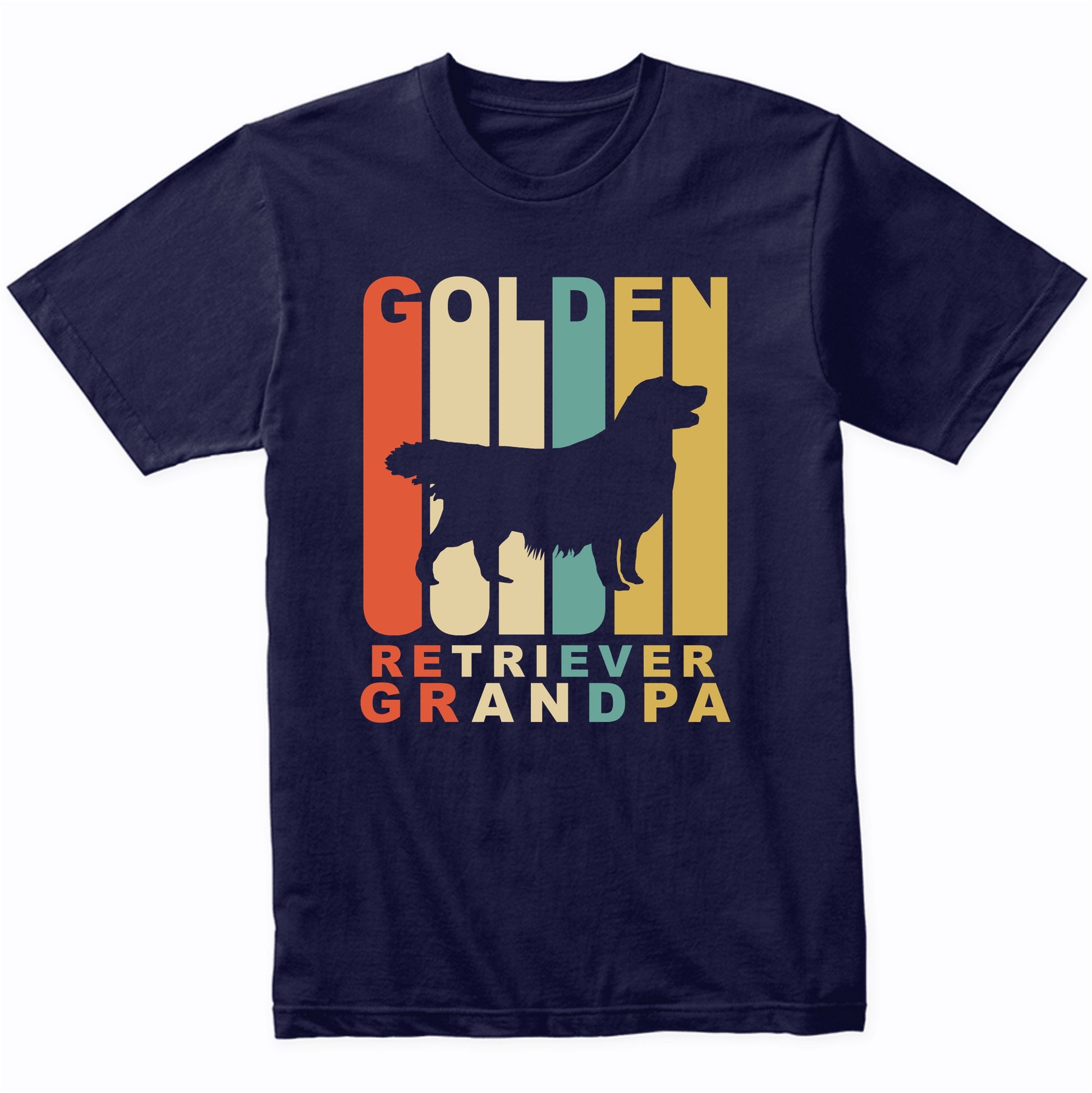 Retro Style Golden Retriever Grandpa Dog Grandparent T-Shirt