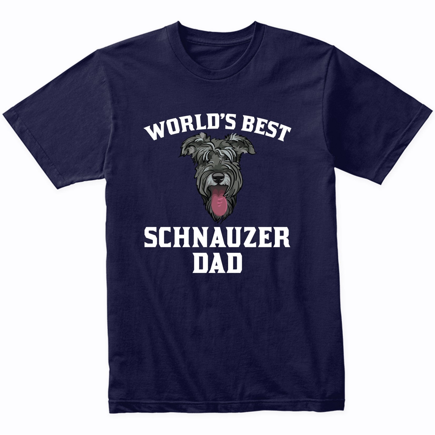 World's Best Schnauzer Dad Dog Owner Graphic T-Shirt