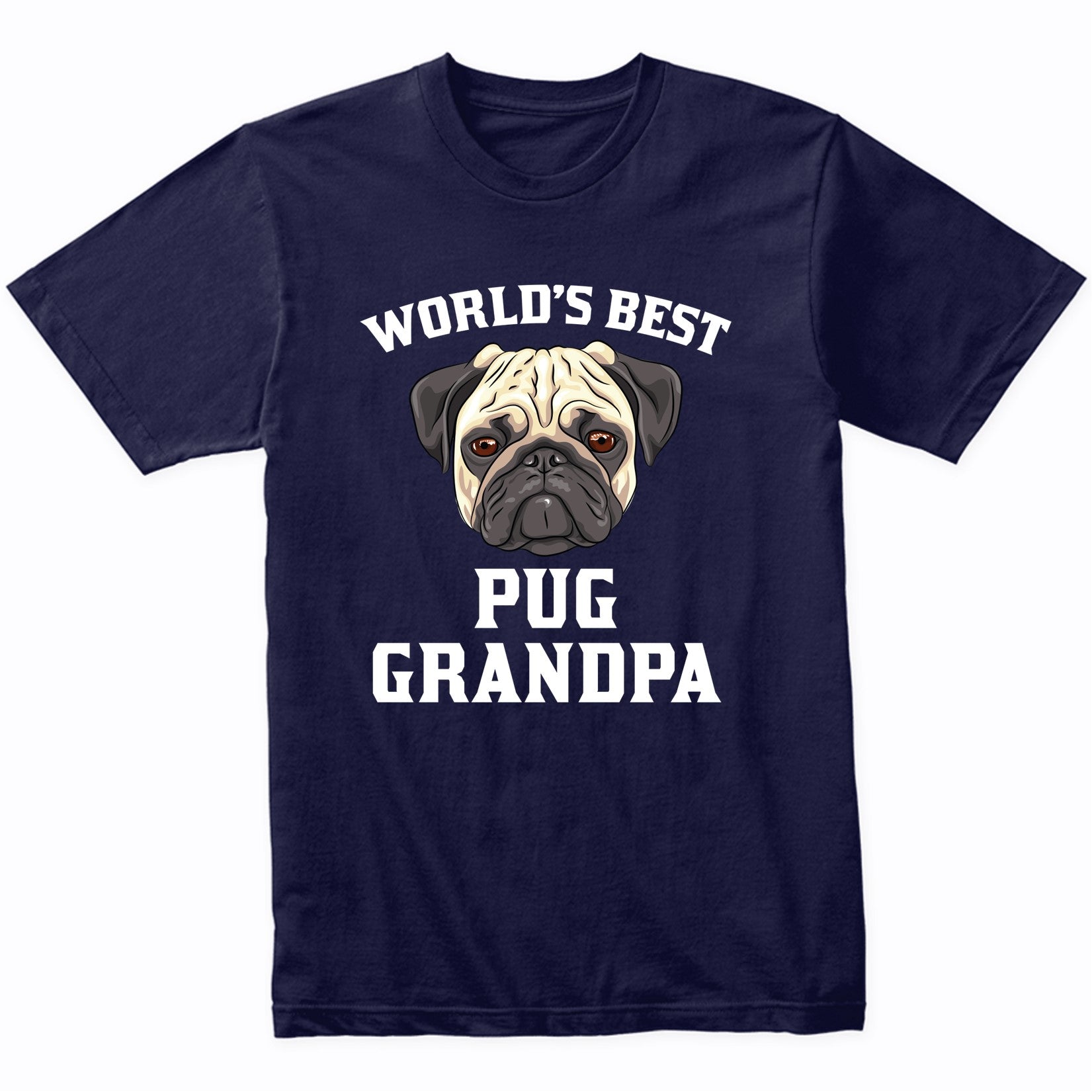 World's Best Pug Grandpa Dog Graphic T-Shirt