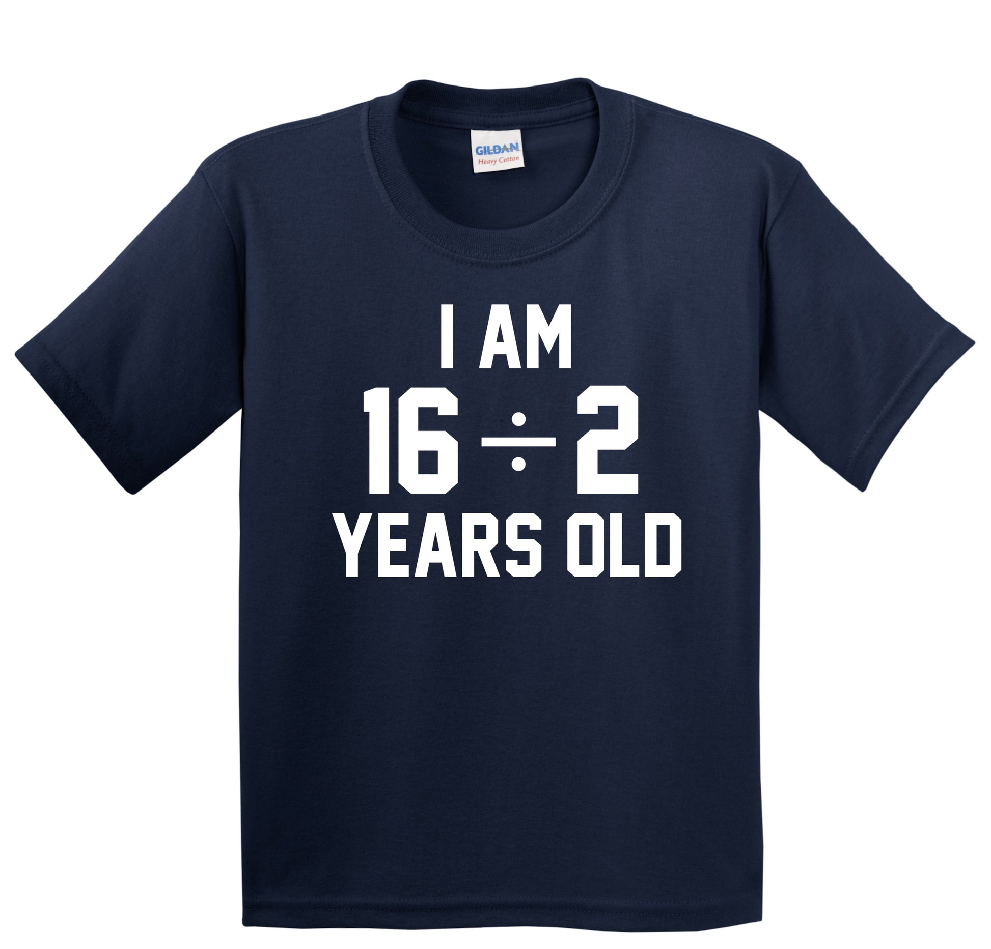 I Am 16 Divided By 2 8th Birthday Math Kids Shirt