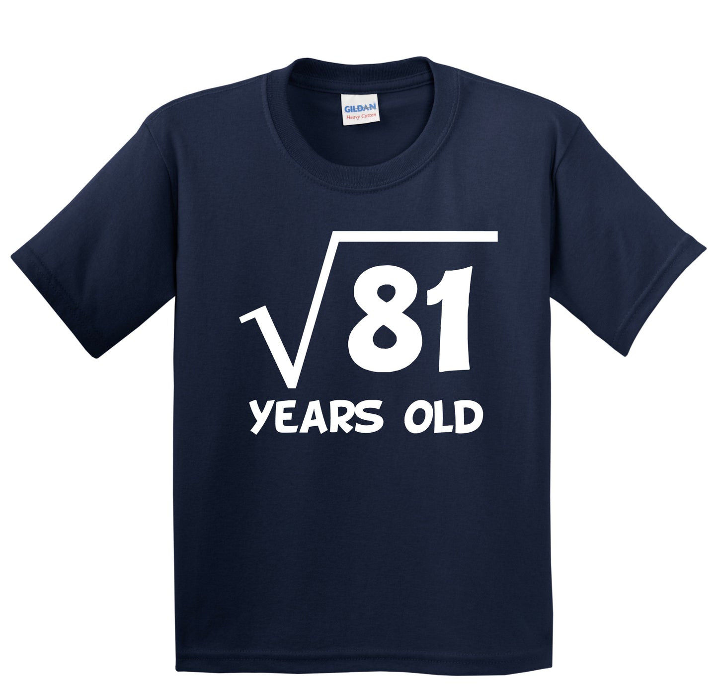 Kids 9th Birthday Shirt Square Root 9 Years Old Math T-Shirt