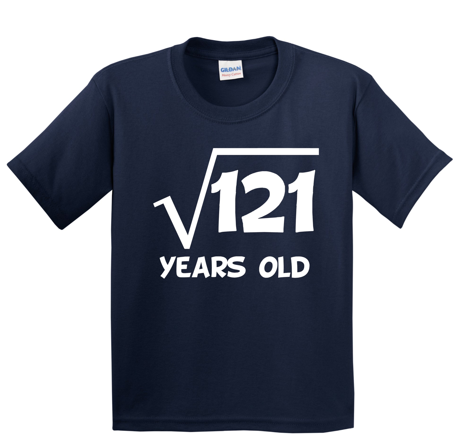 Kids 11th Birthday Shirt Square Root 11 Years Old Math T-Shirt