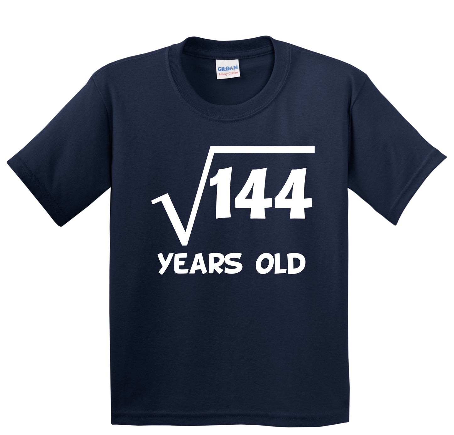 Kids 12th Birthday Shirt Square Root 12 Years Old Math T-Shirt