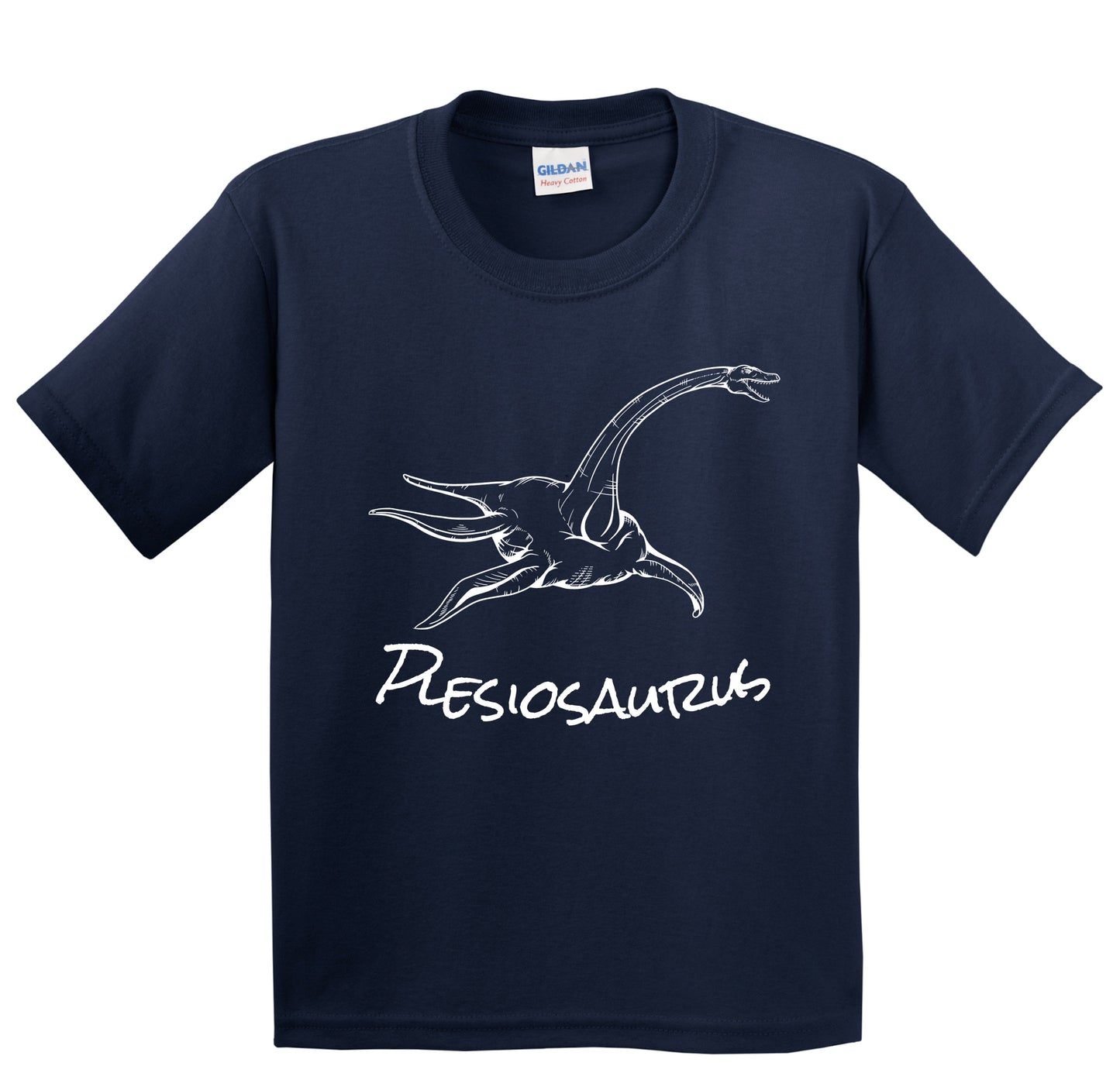 Plesiosaurus Sketch Cool Prehistoric Animal Dinosaur Kids T-Shirt