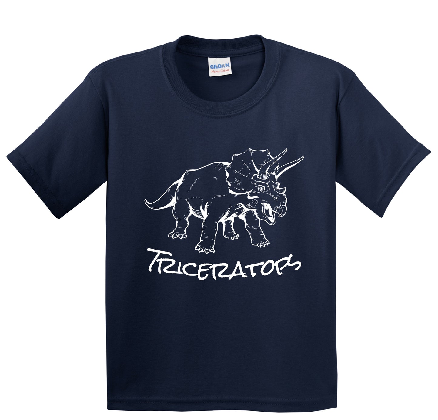 Triceratops Sketch Cool Prehistoric Animal Dinosaur Kids T-Shirt