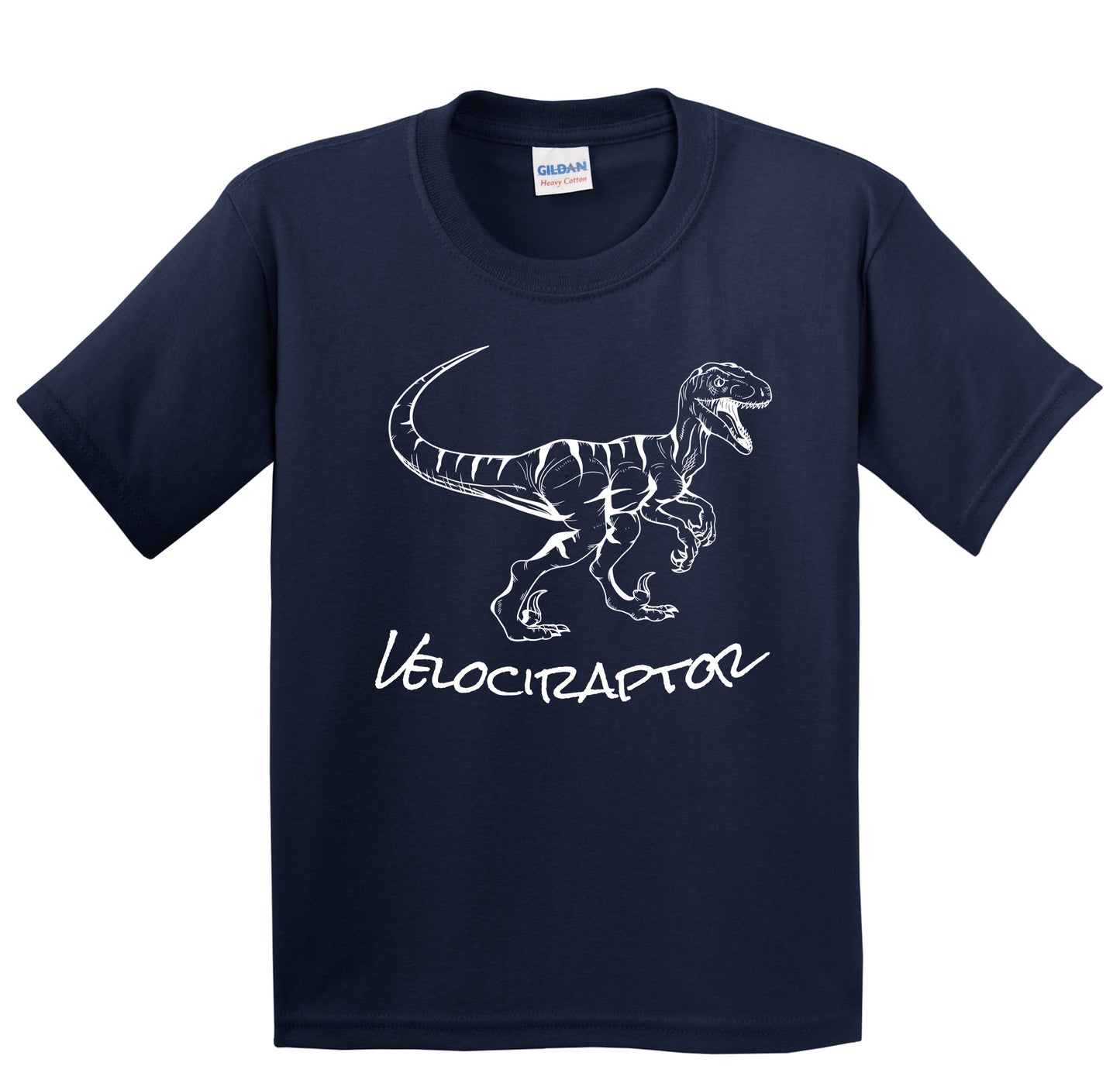 Velociraptor Sketch Cool Prehistoric Animal Raptor Dinosaur Kids T-Shirt