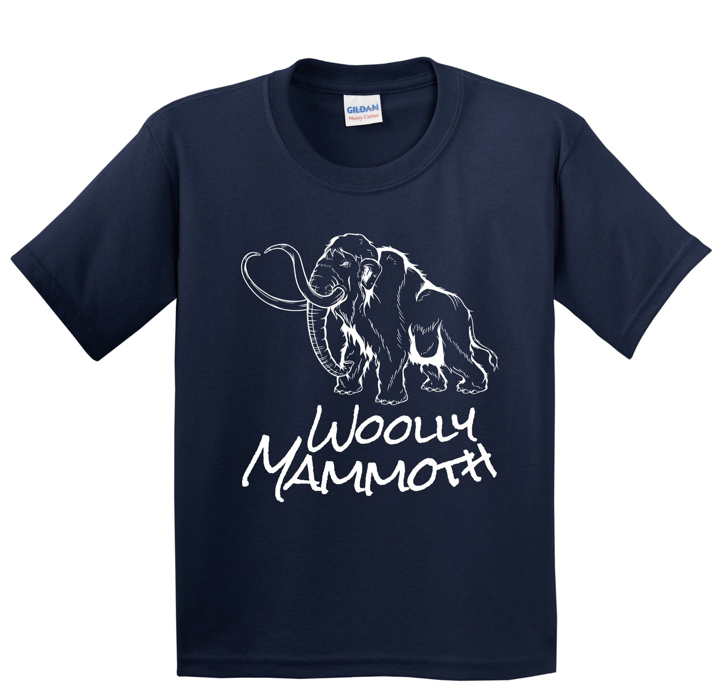 Woolly Mammoth Sketch Cool Prehistoric Animal Kids T-Shirt