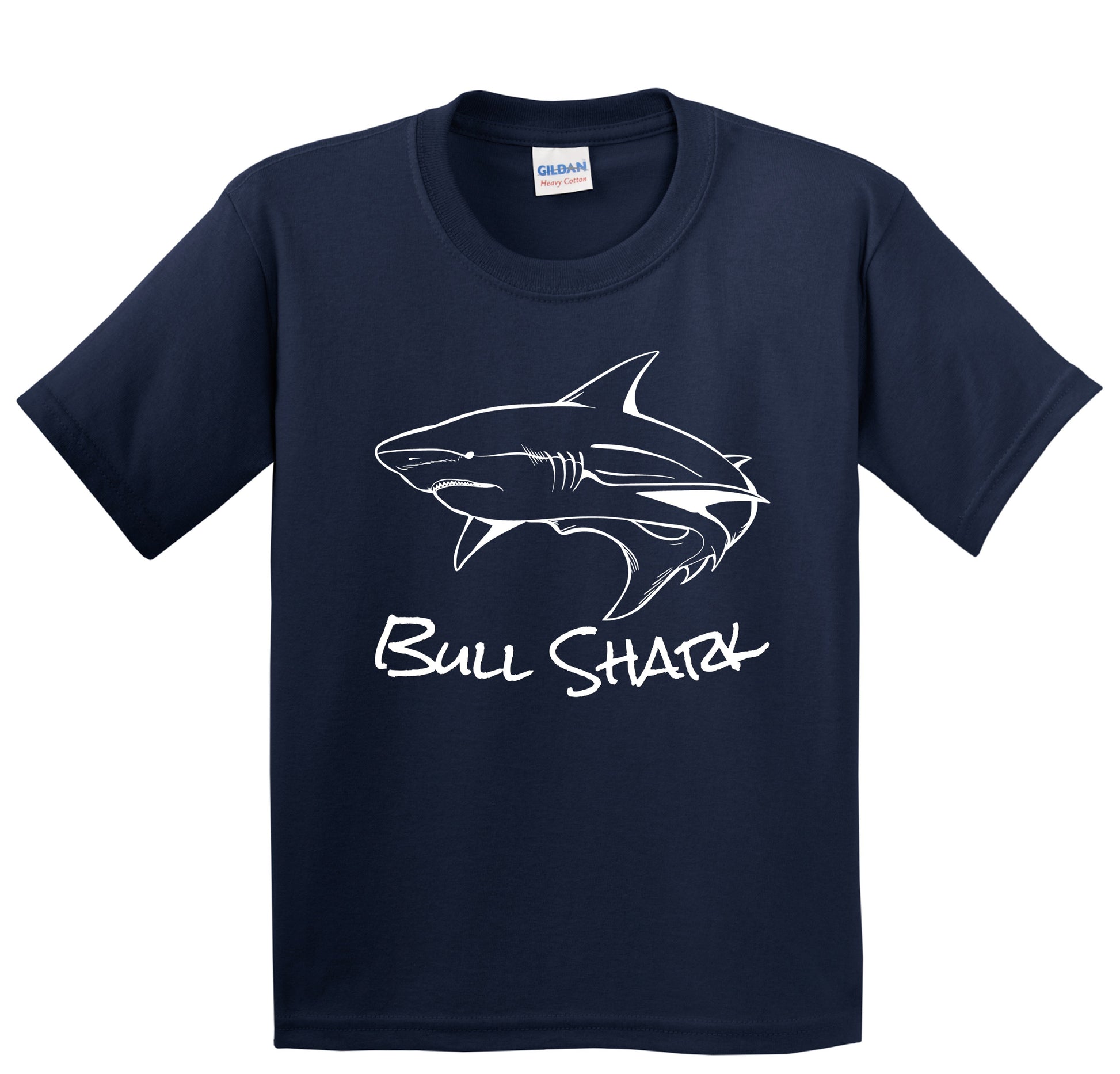 Bull Shark Sketch Cool Shark Kids T-Shirt