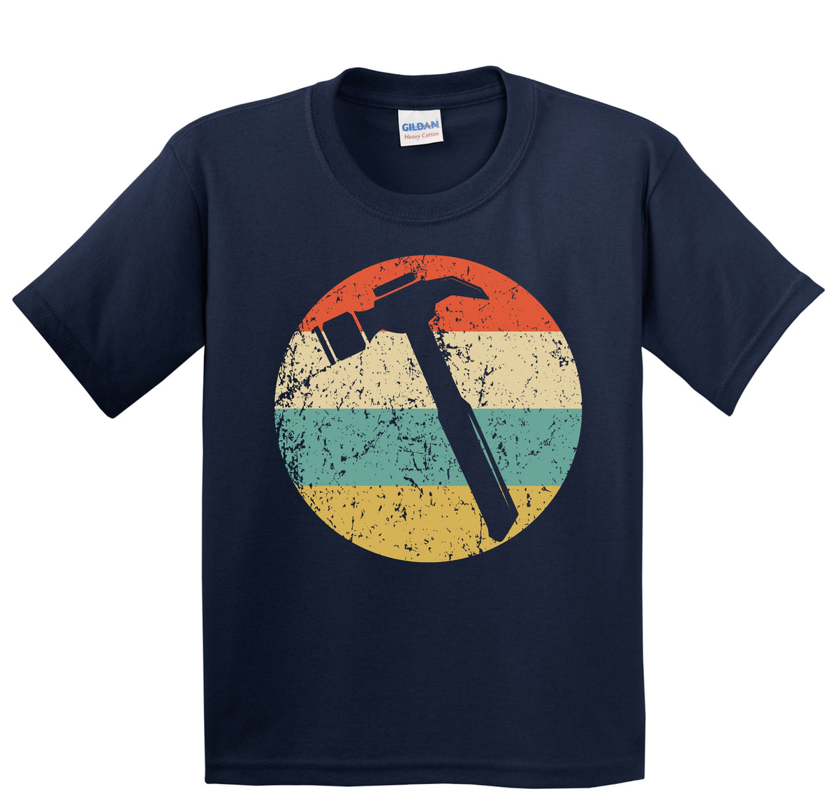 Carpentry Hammer Silhouette Retro Carpenter Youth T-Shirt